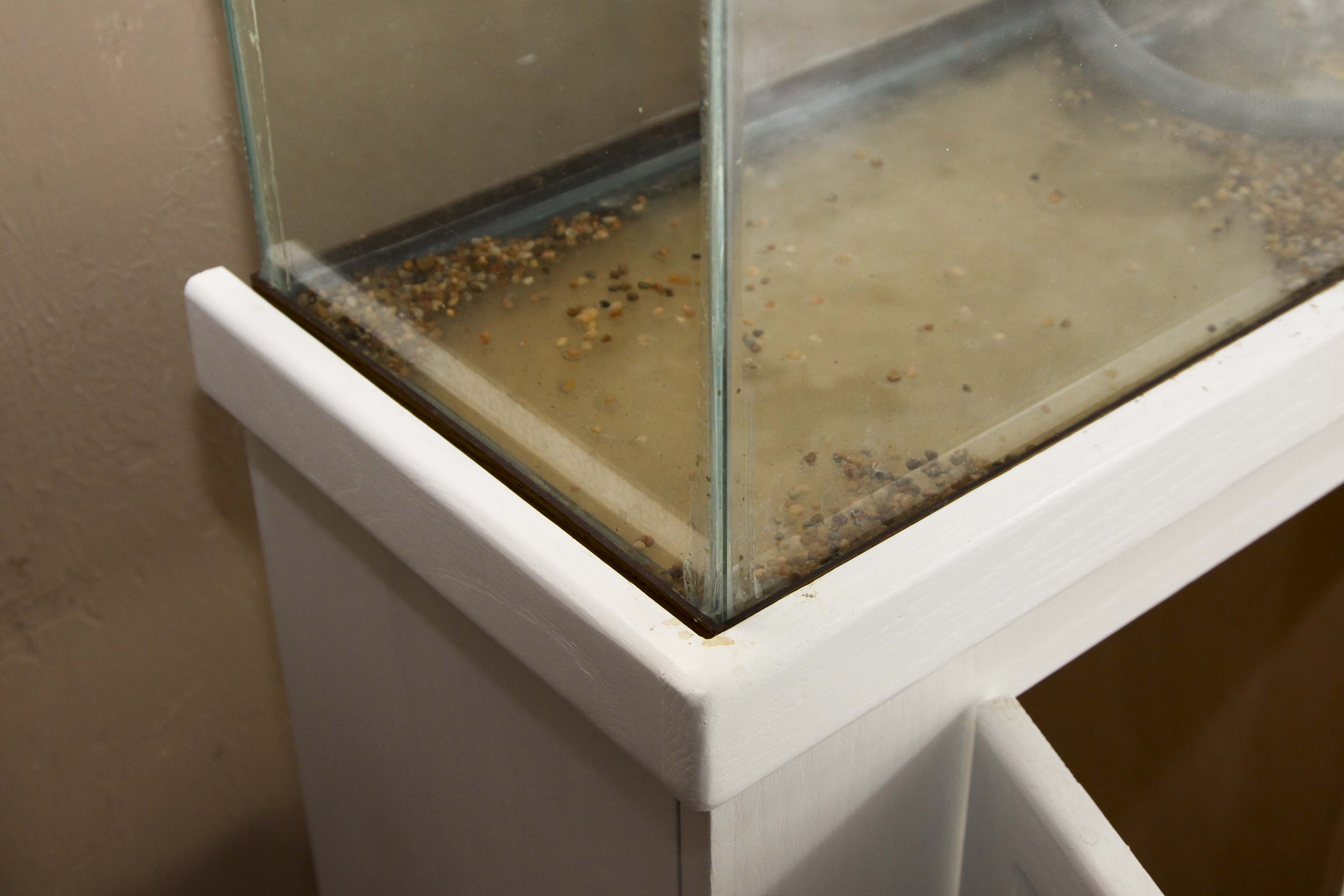 Fish Tank and Wooden Base Cabinet