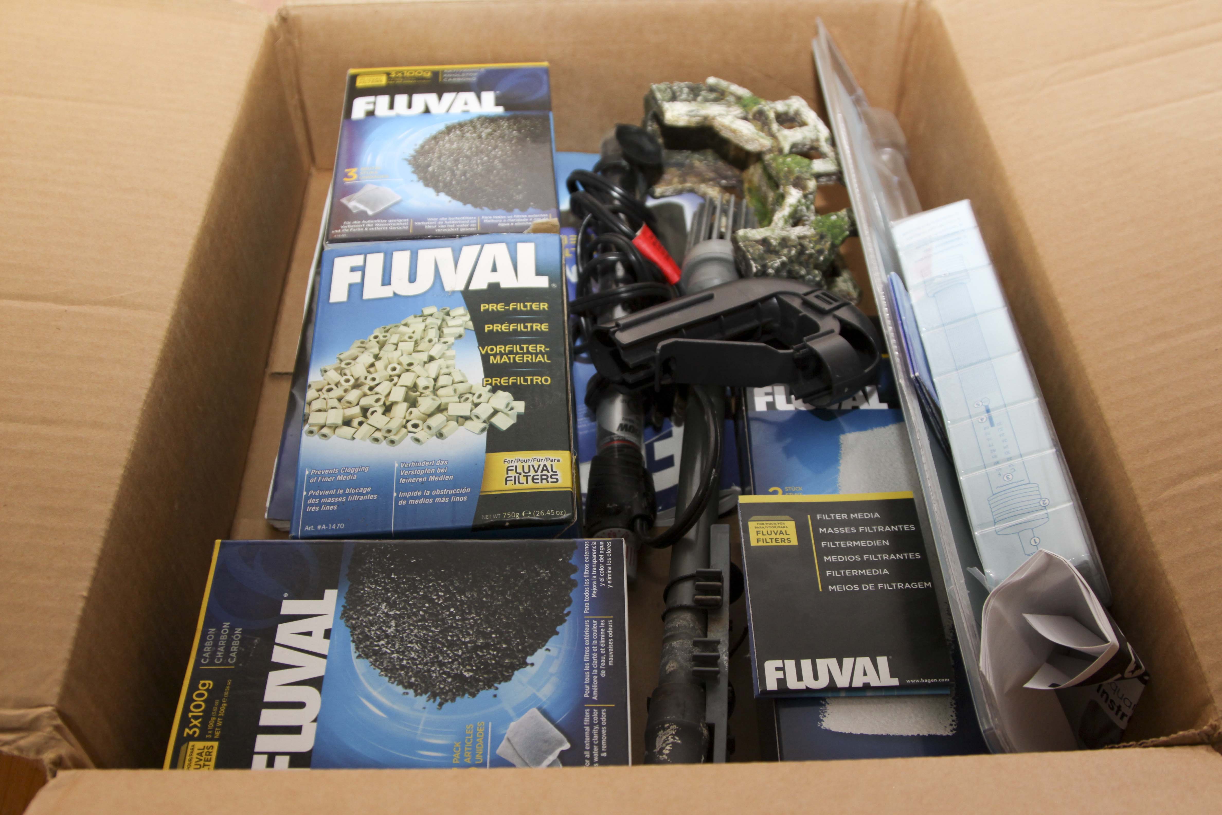 Fish Tank and Wooden Base Cabinet