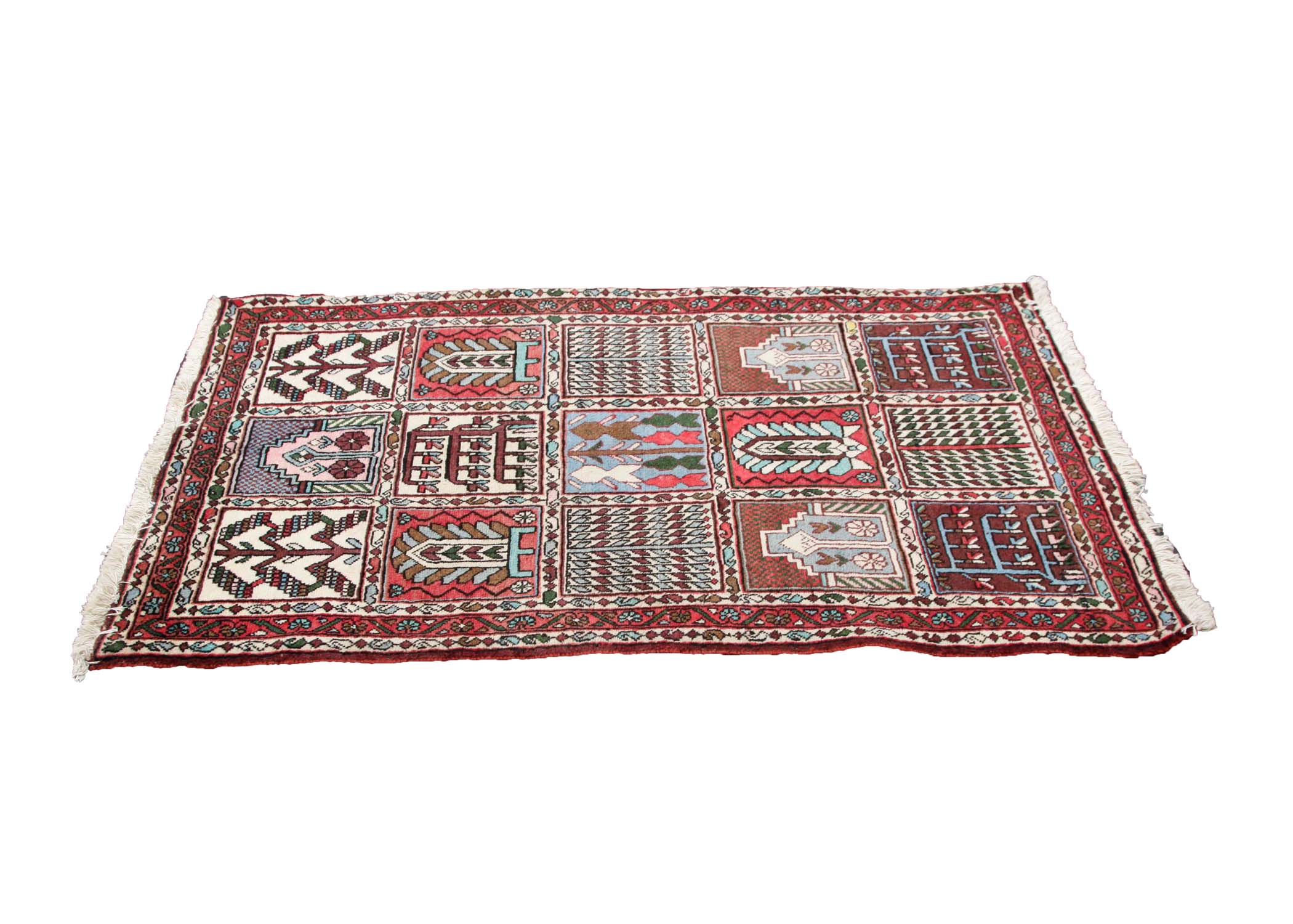 Hand-Knotted Bakhtiari Wool Area Rug