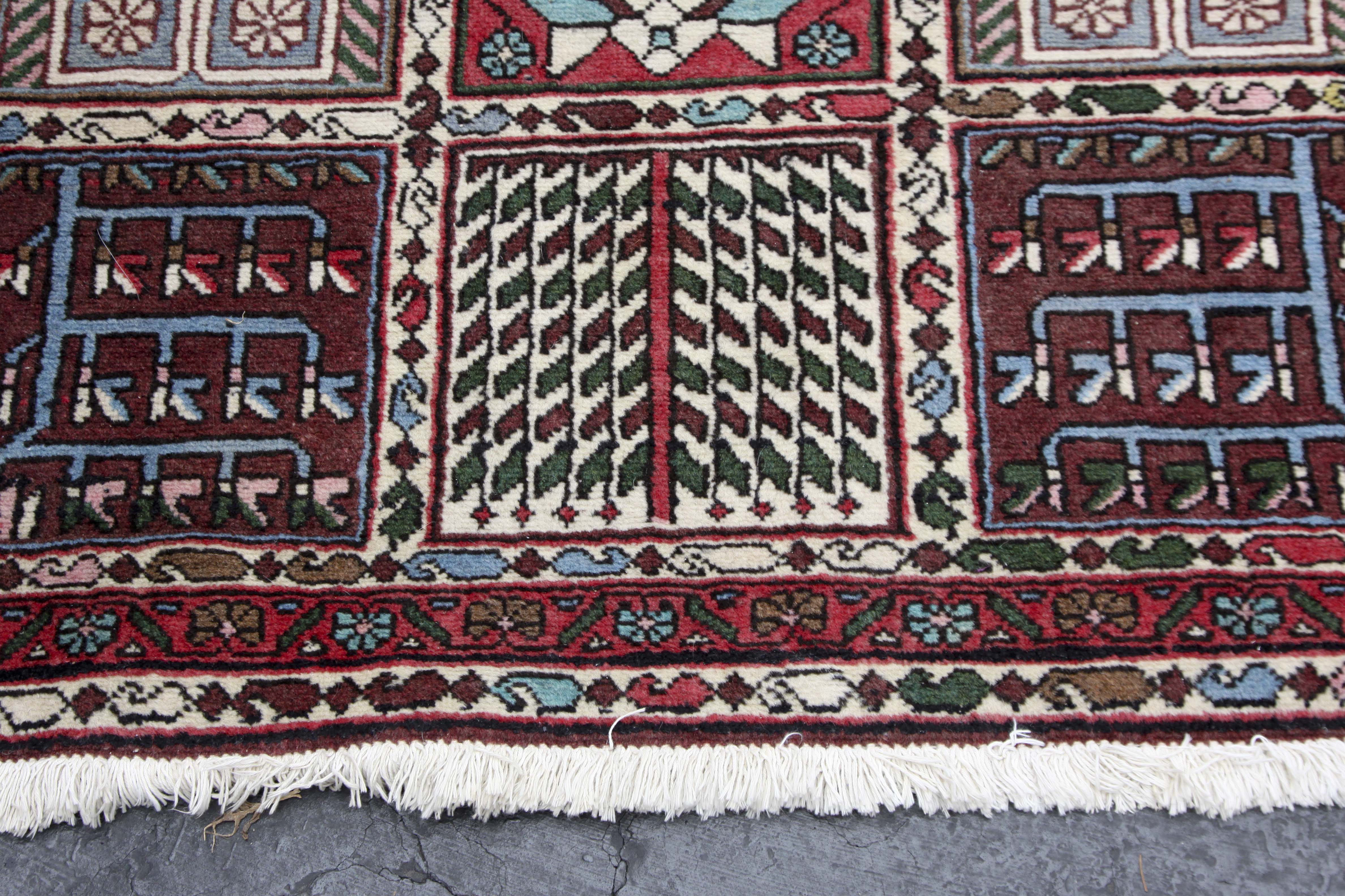 Hand-Knotted Bakhtiari Wool Area Rug