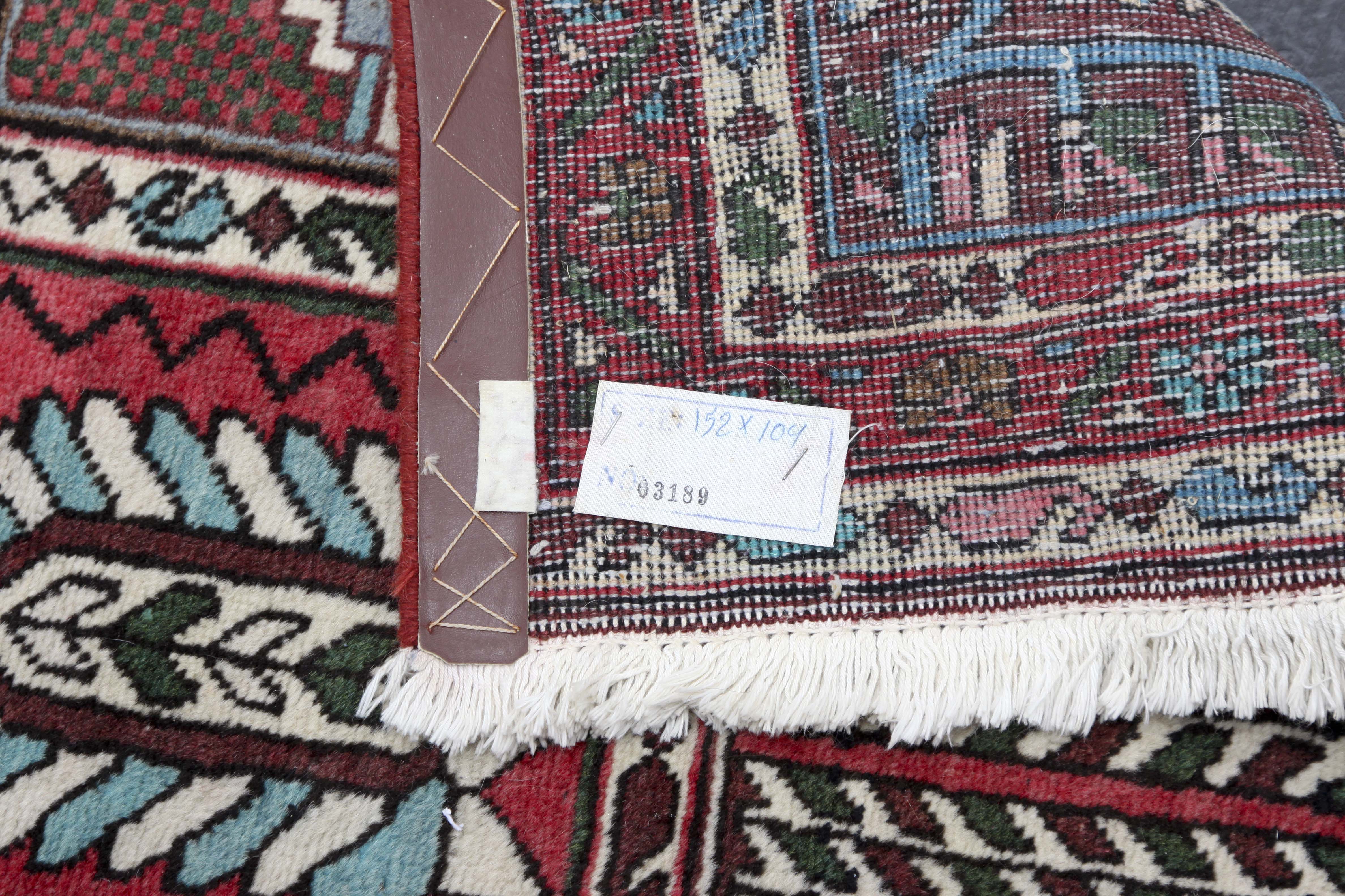 Hand-Knotted Bakhtiari Wool Area Rug