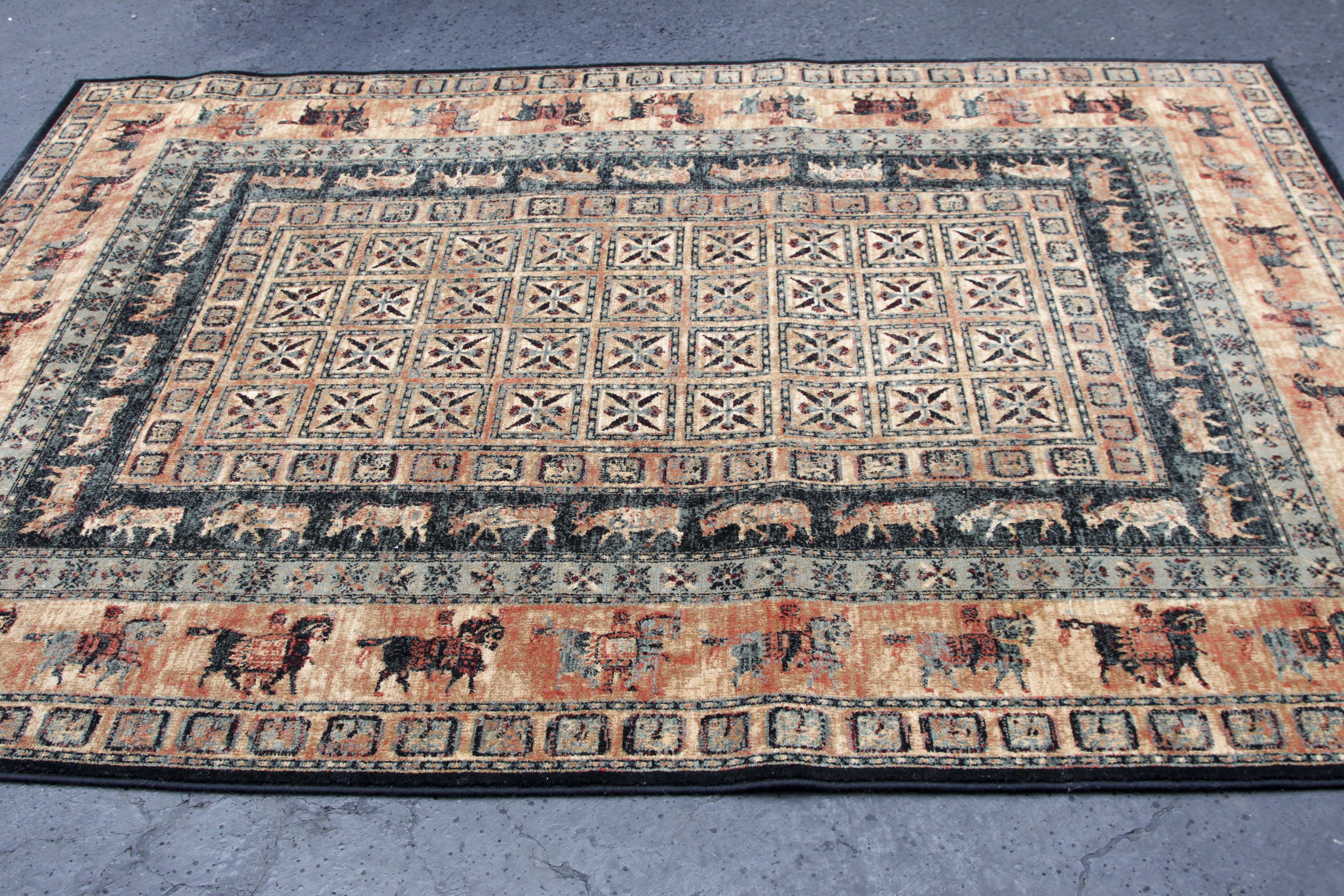 Unusual Machine Woven Couristan "Kashimar" Area Rug
