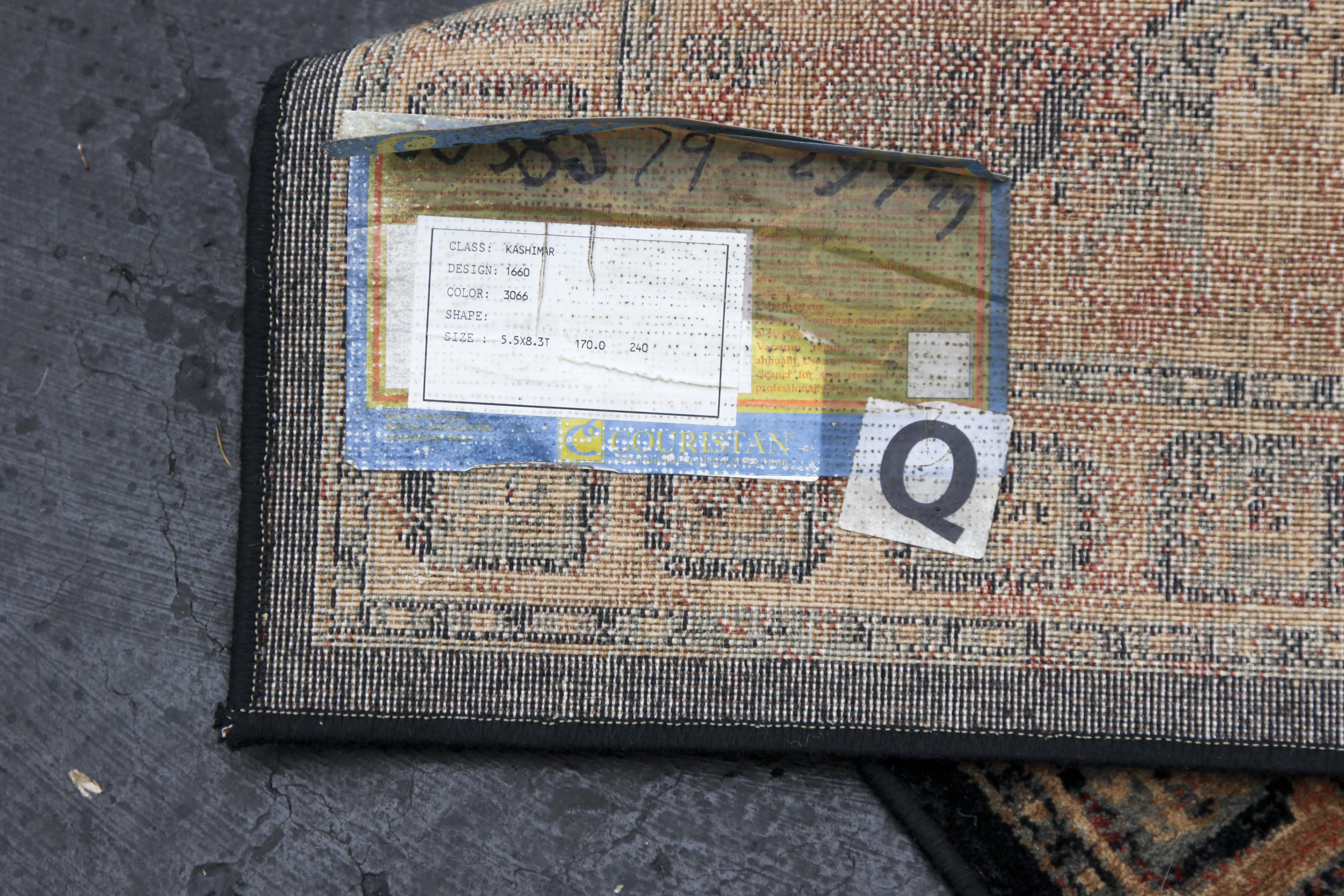 Unusual Machine Woven Couristan "Kashimar" Area Rug