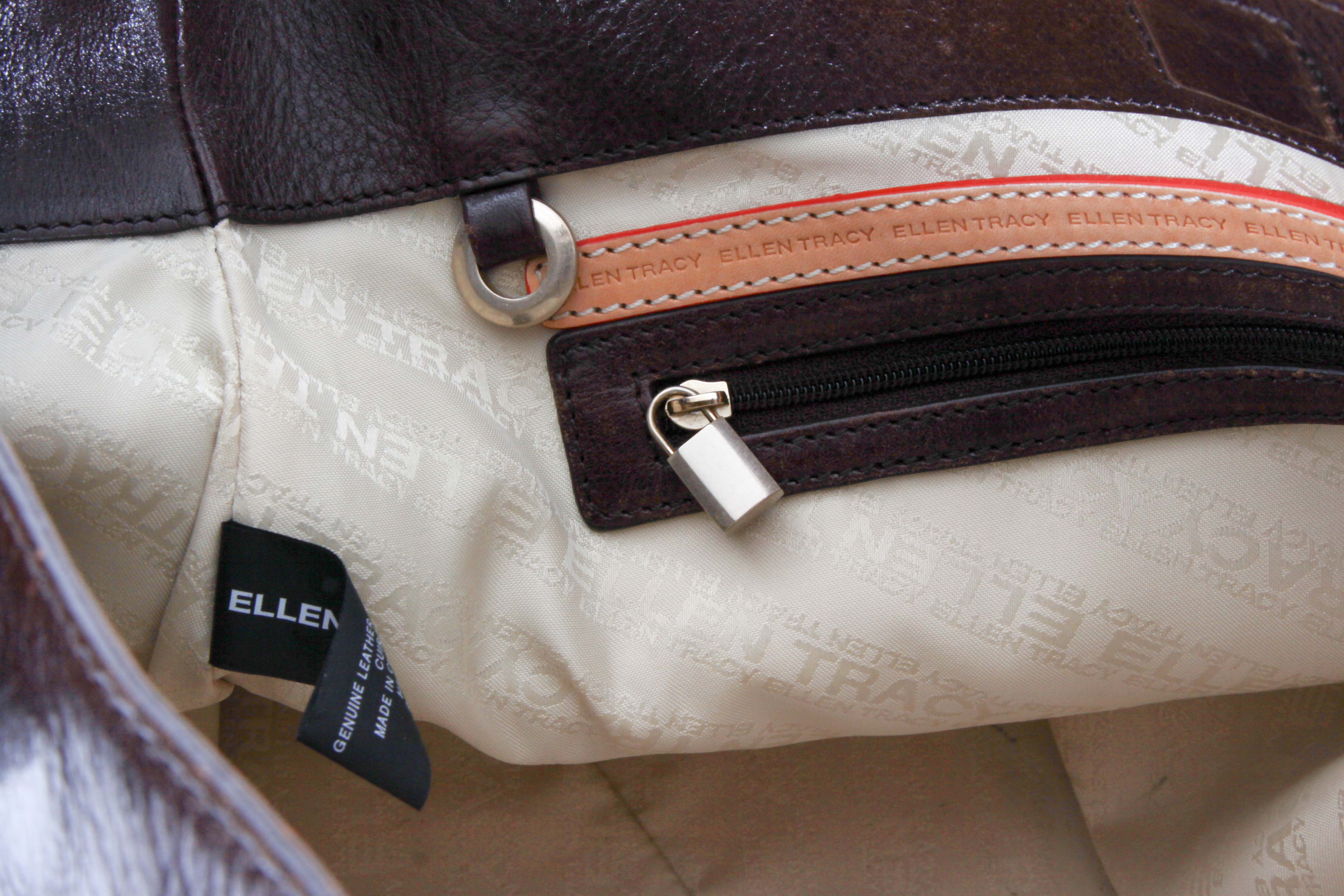 Vintage Ellen Tracy Faux Leather Handbag and Coach Coin Purse