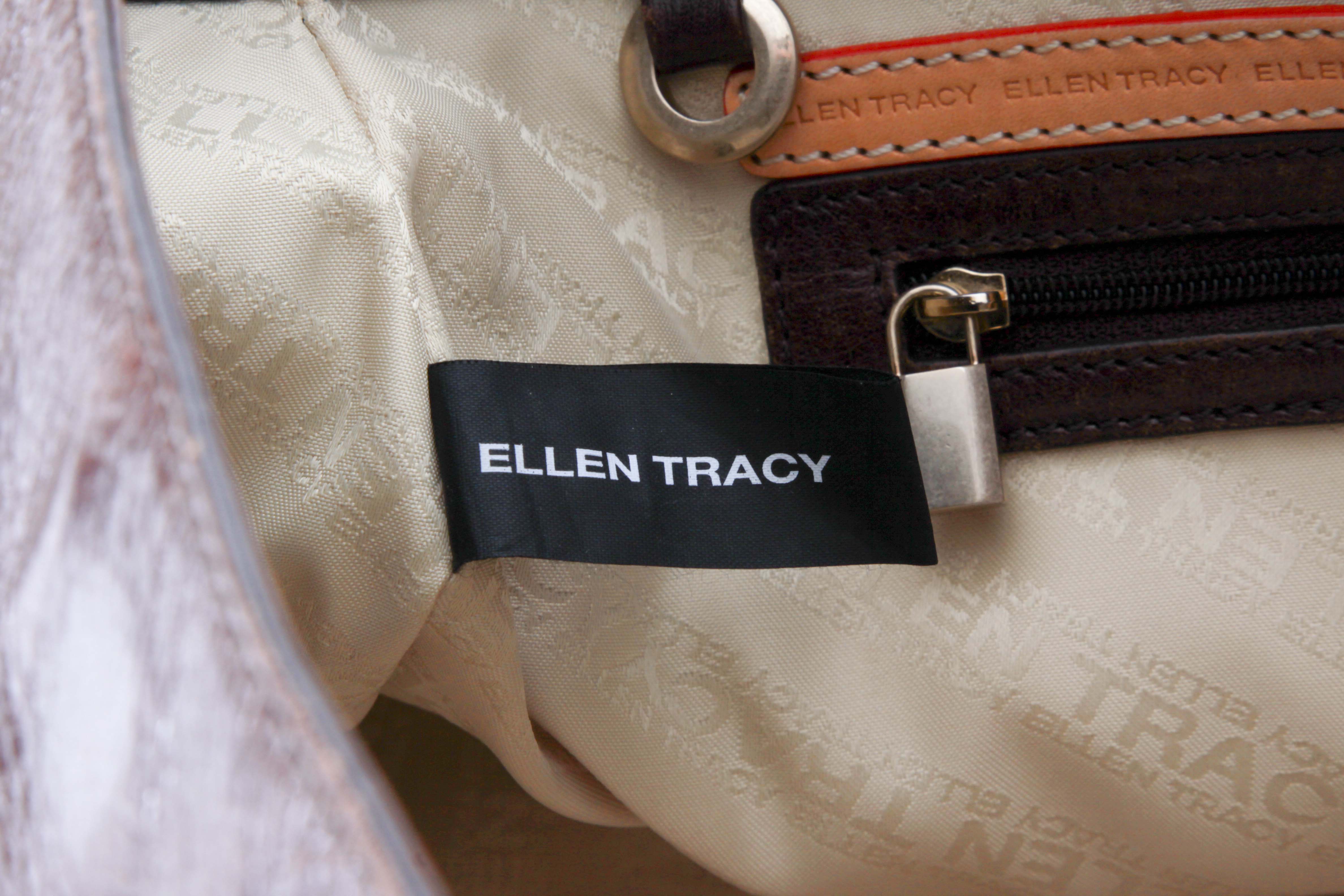 Vintage Ellen Tracy Faux Leather Handbag and Coach Coin Purse