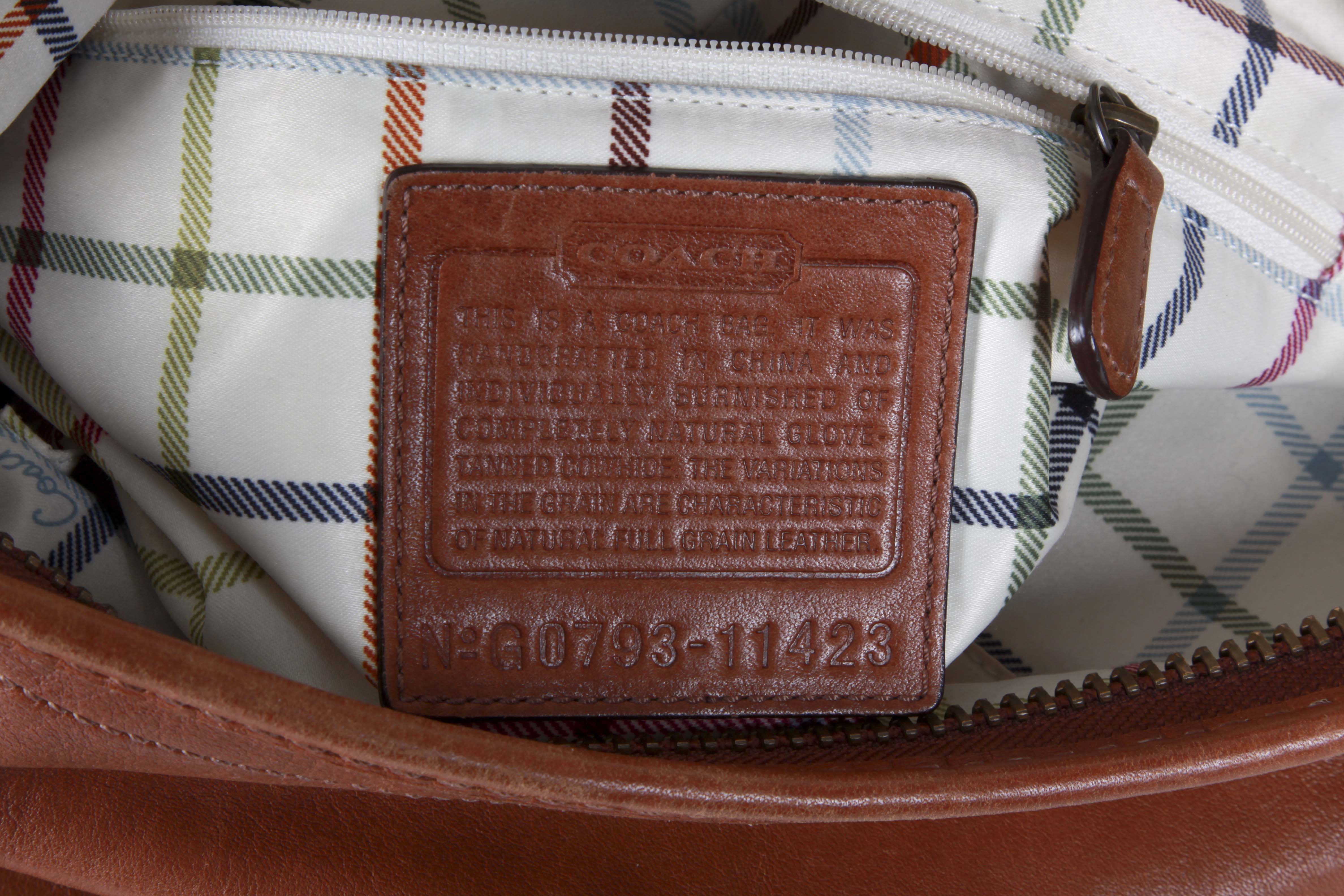 Coach Bleecker Whiskey Brown Burnished Leather Hobo Bag