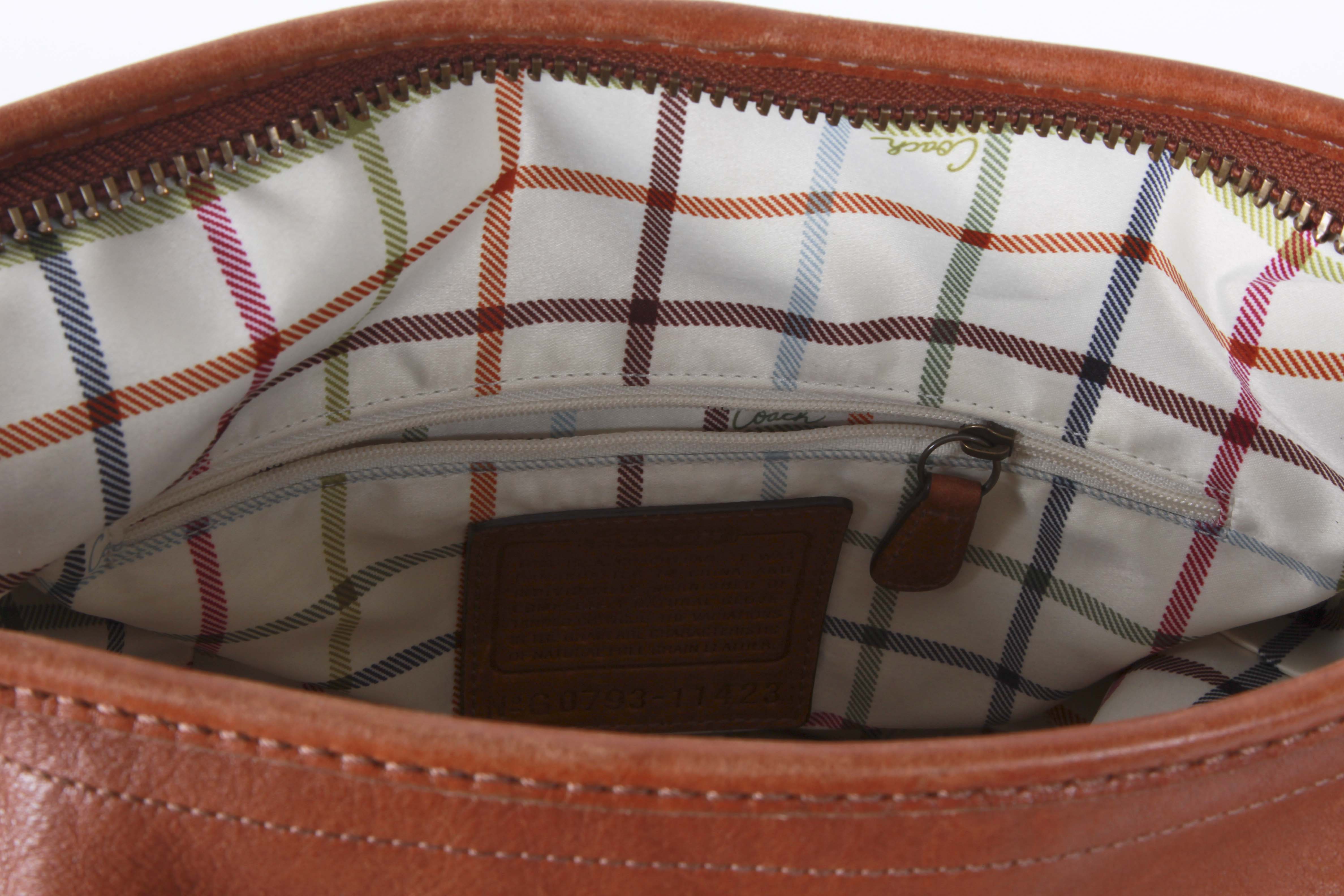 Coach Bleecker Whiskey Brown Burnished Leather Hobo Bag