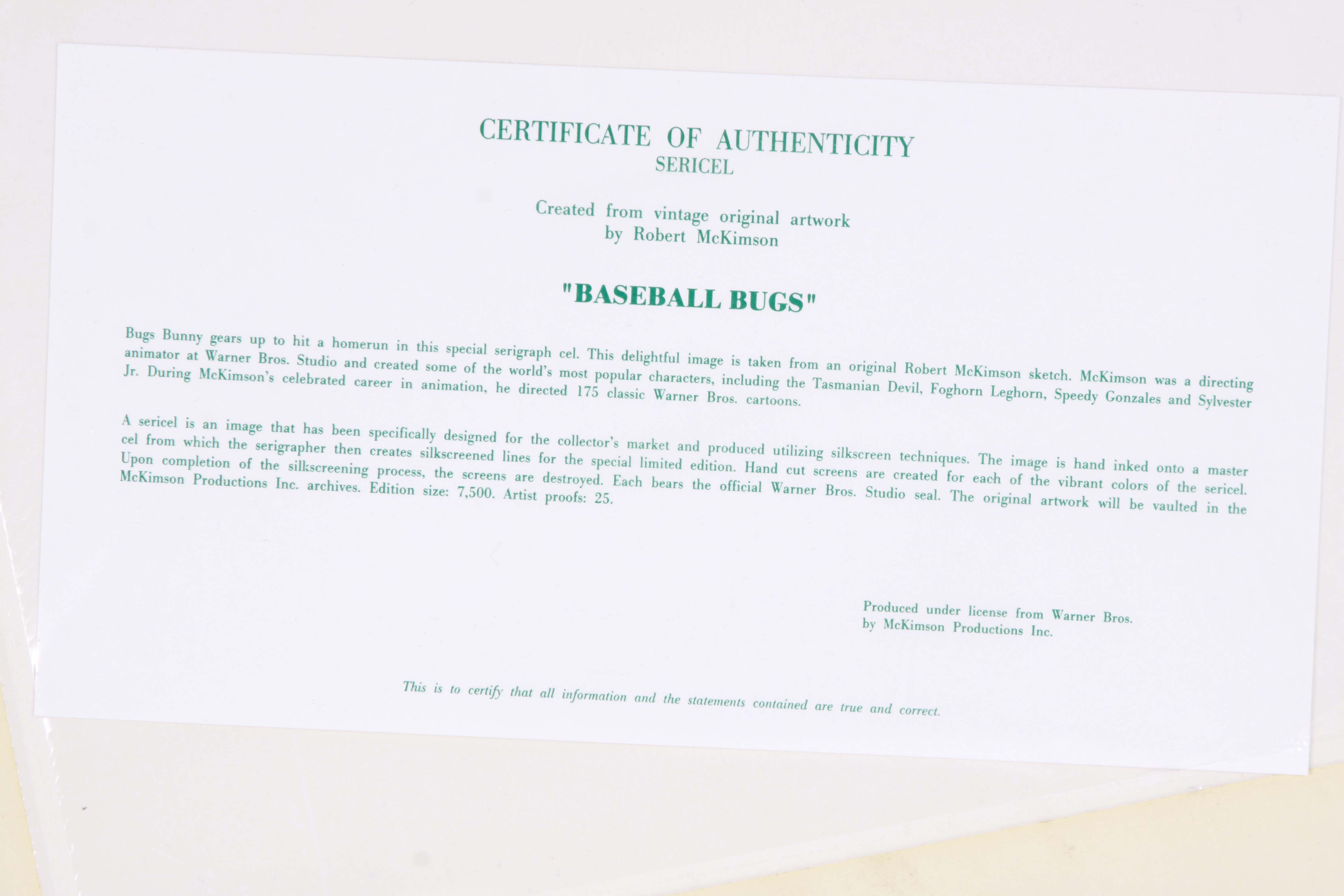 Warner Brother's Sericels