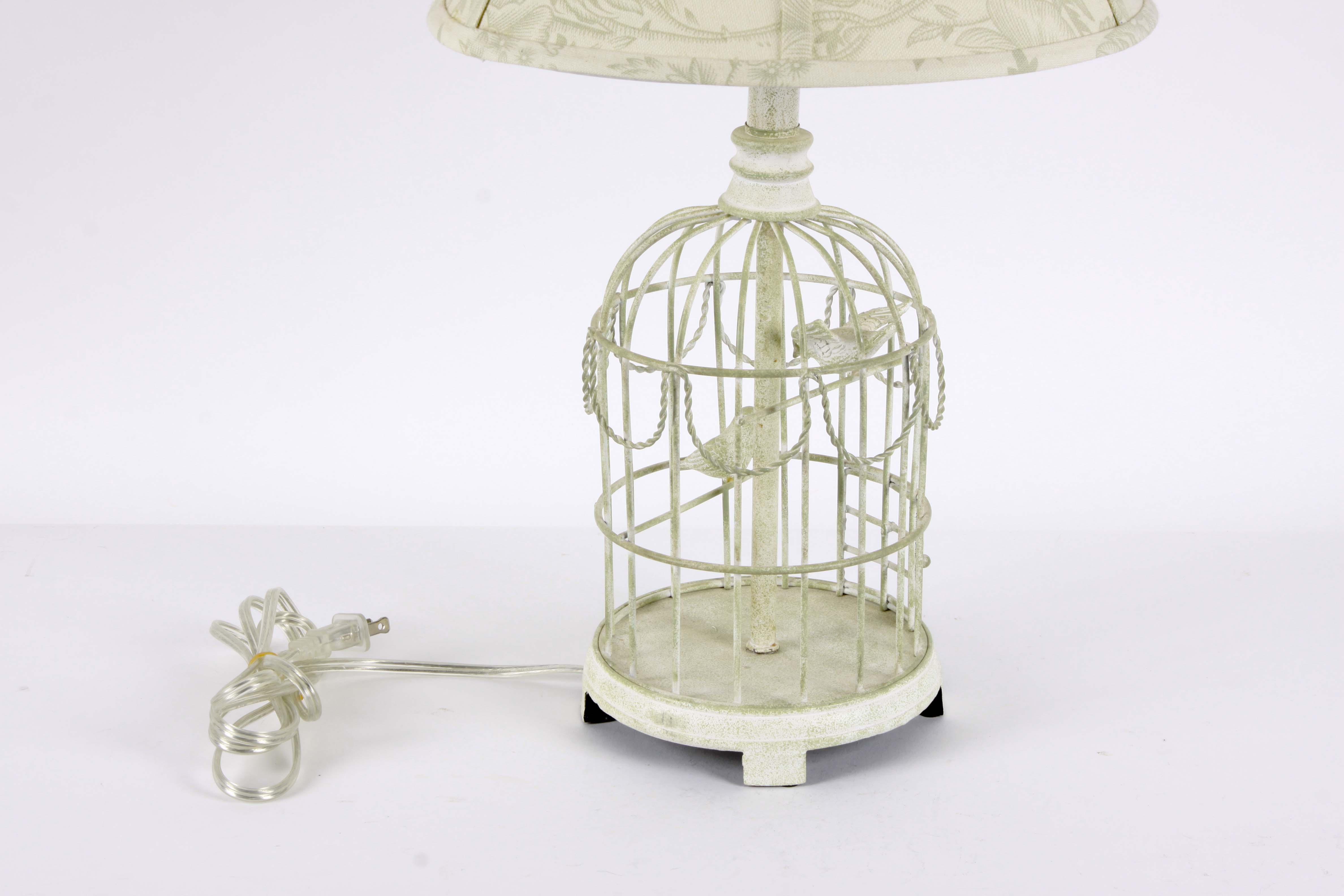 Demilune Table and Bird Cage Design Lamp