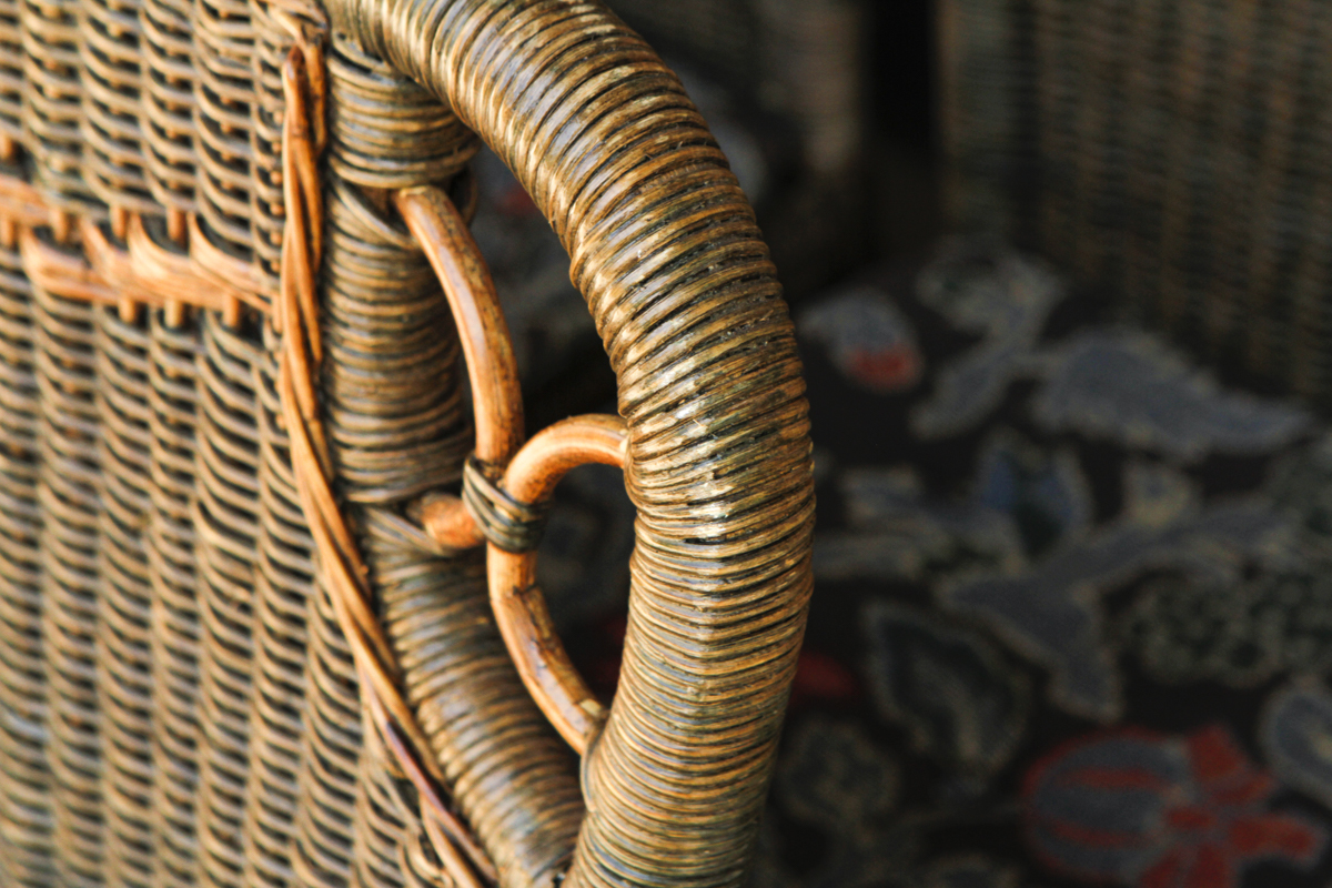 Palecek Wicker Side Chairs With Cushions
