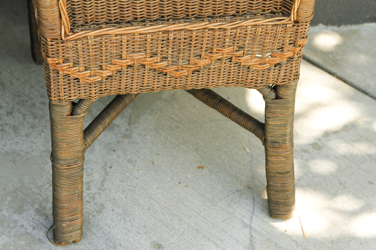 Palecek Wicker Side Chairs With Cushions