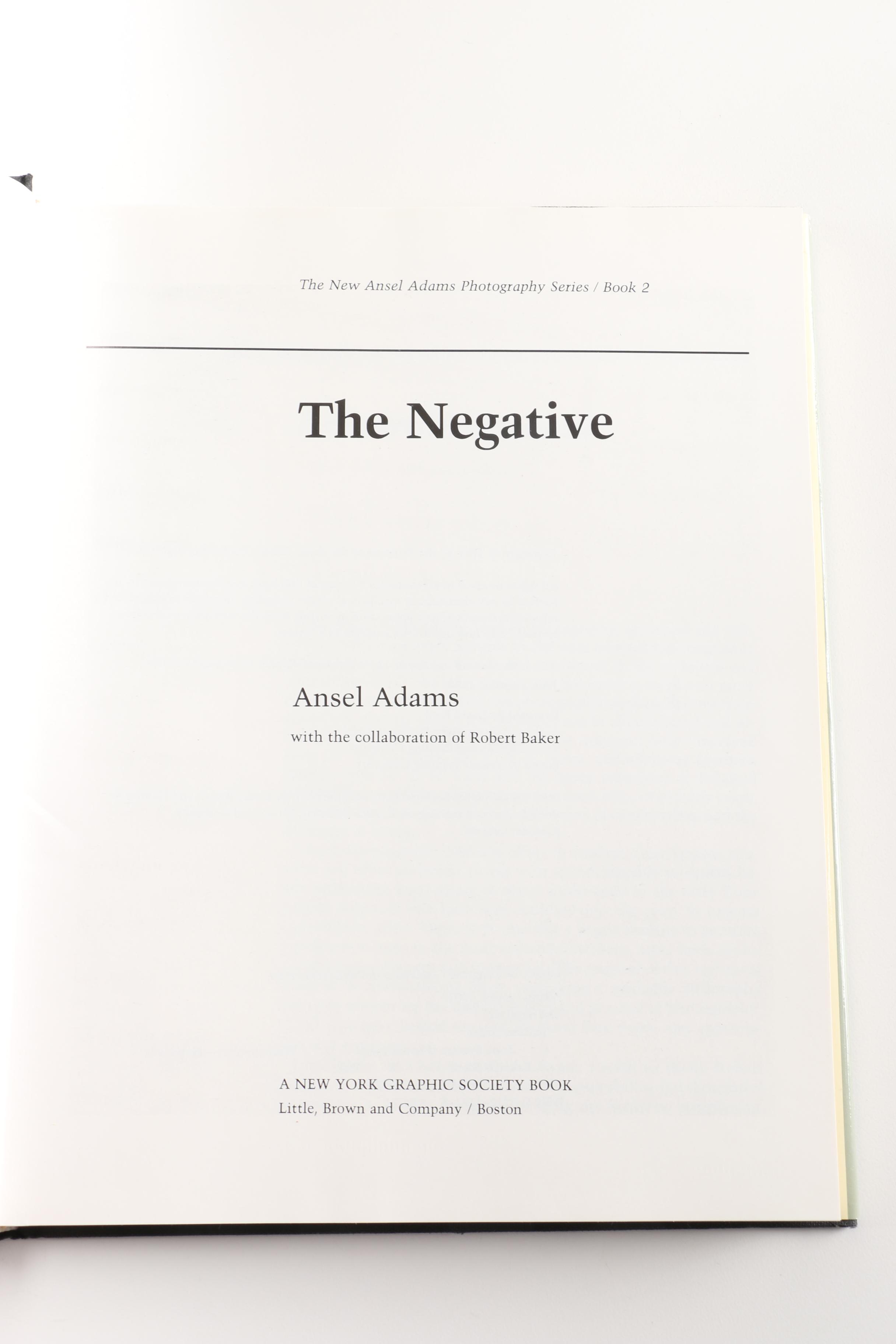 Ansel Adams Photography Books Including "The Negative"