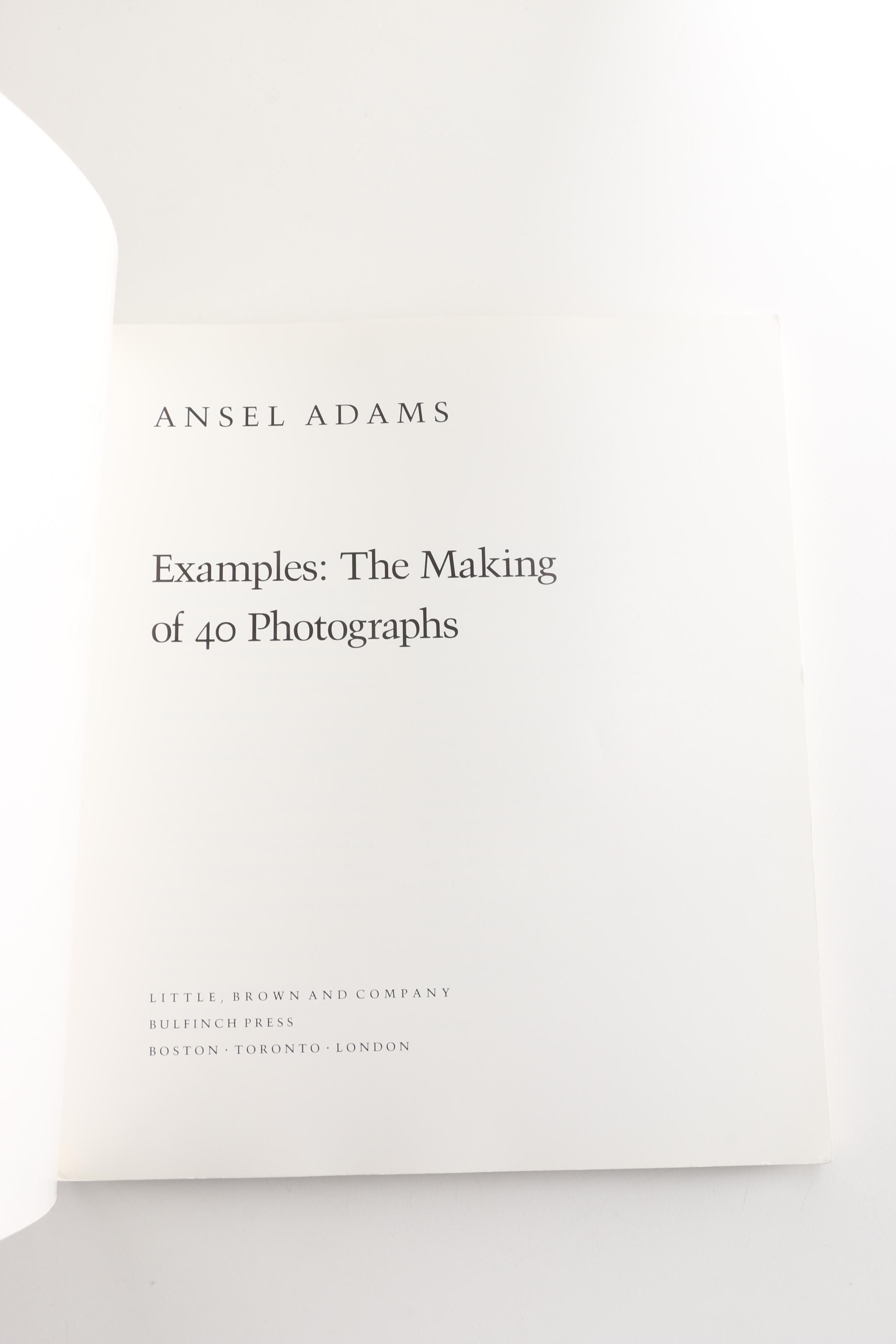 Ansel Adams Photography Books Including "The Negative"