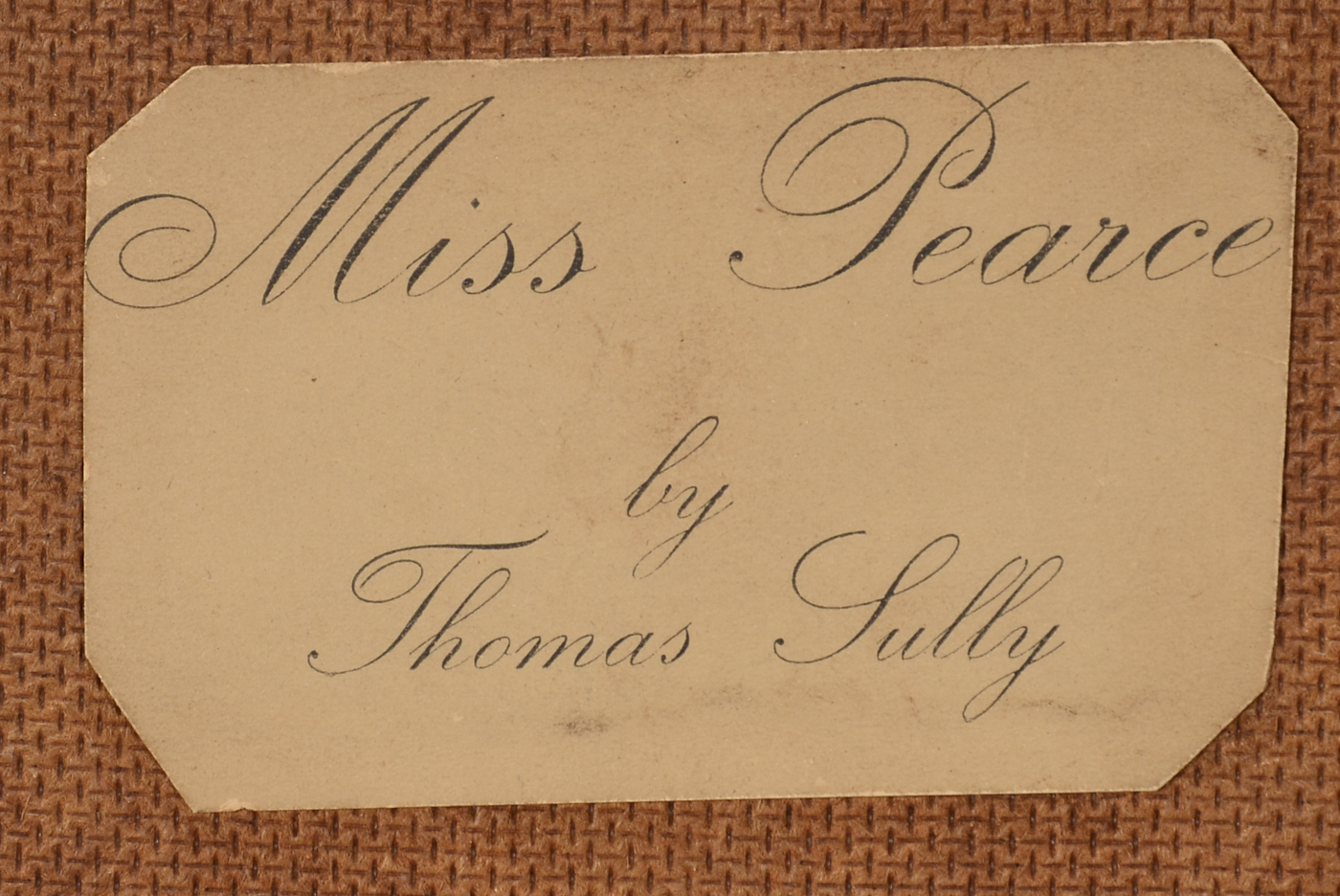 Giclee on Board after Thomas Sully's "Miss Pearce"