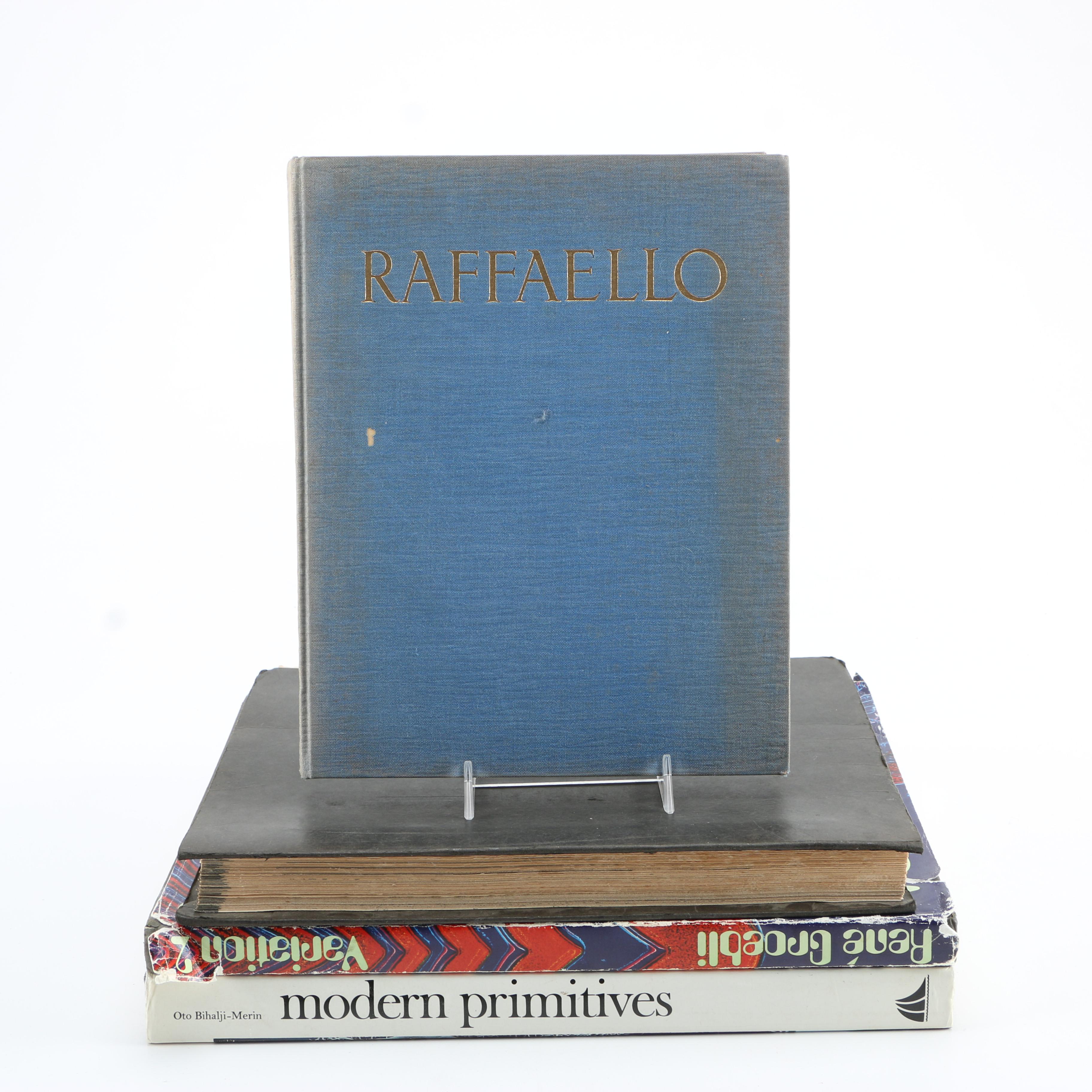 Assortment of Rene Groebli, Raphael Sanzio and Other Art Books