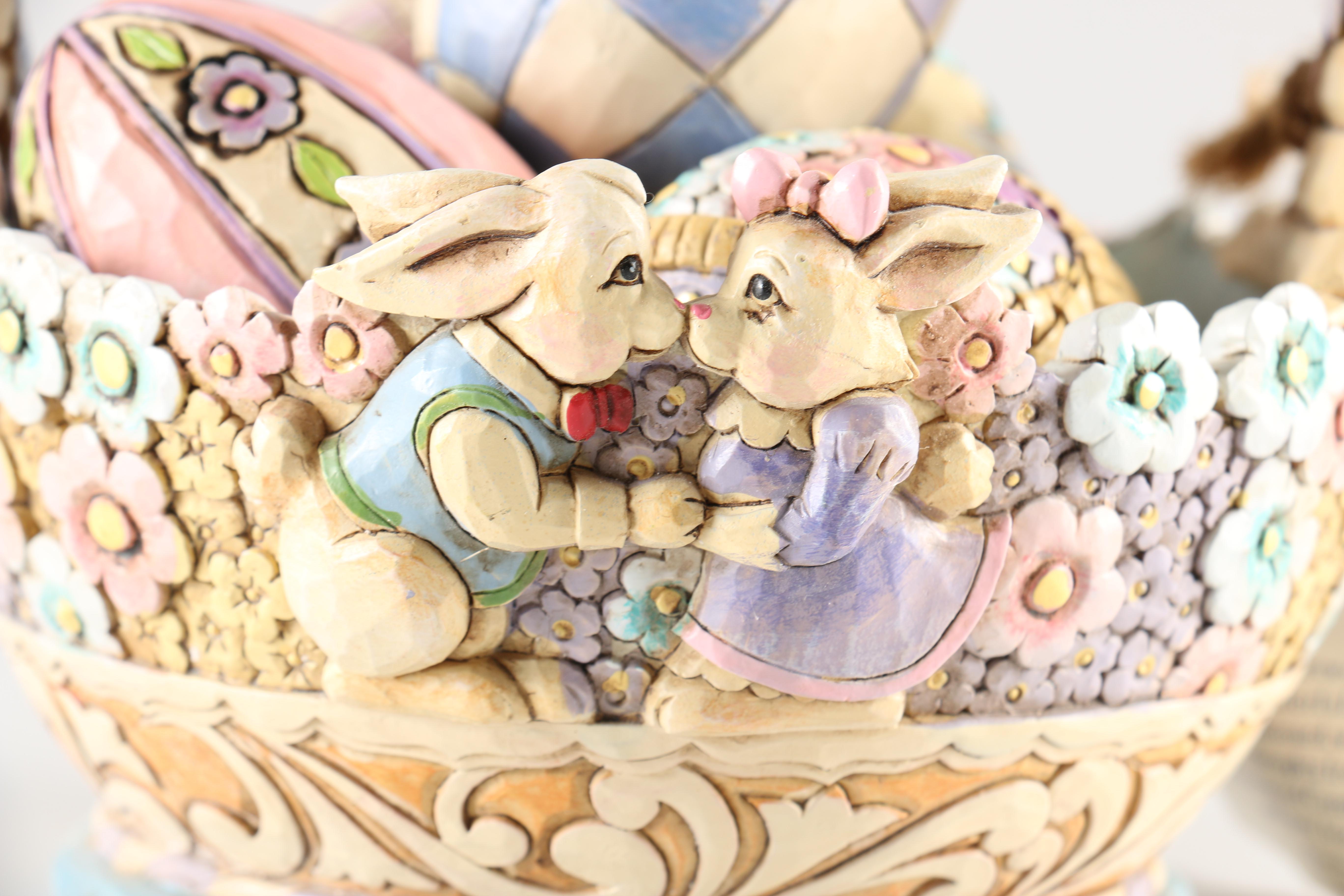 Jim Shore Figurines Including "Easter's On Its Way"