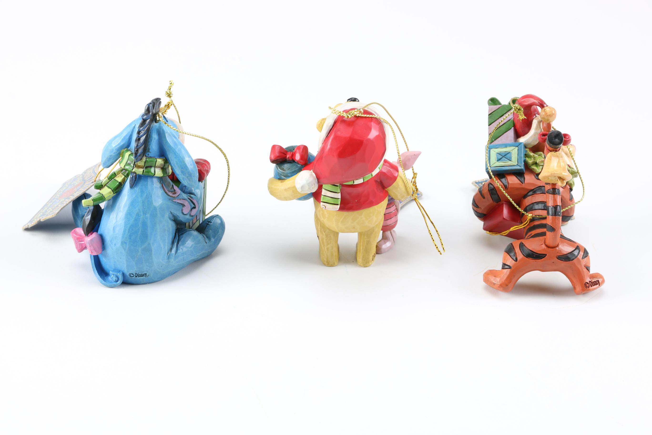 Collection of Disney Christmas Figures Including Ornaments