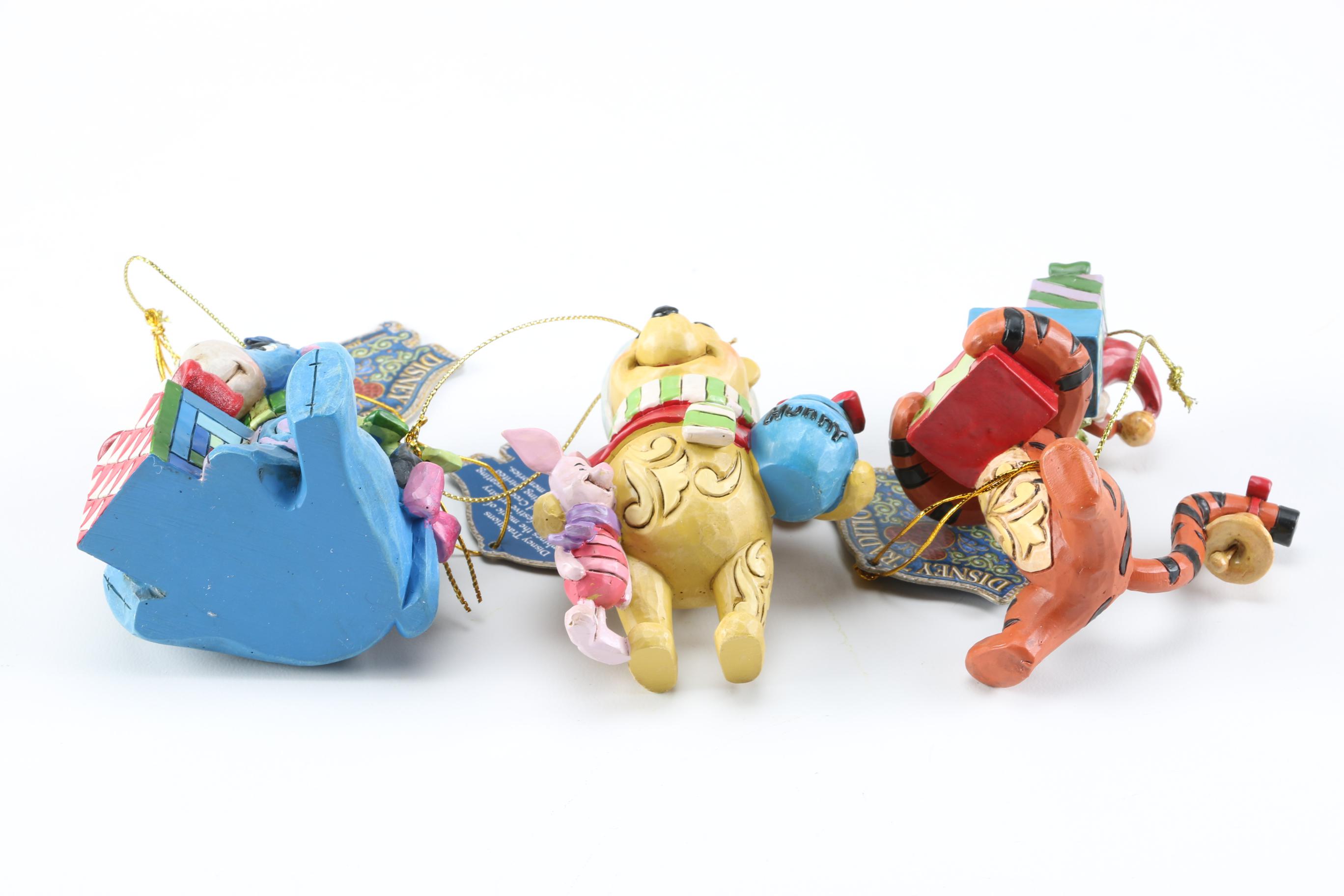 Collection of Disney Christmas Figures Including Ornaments