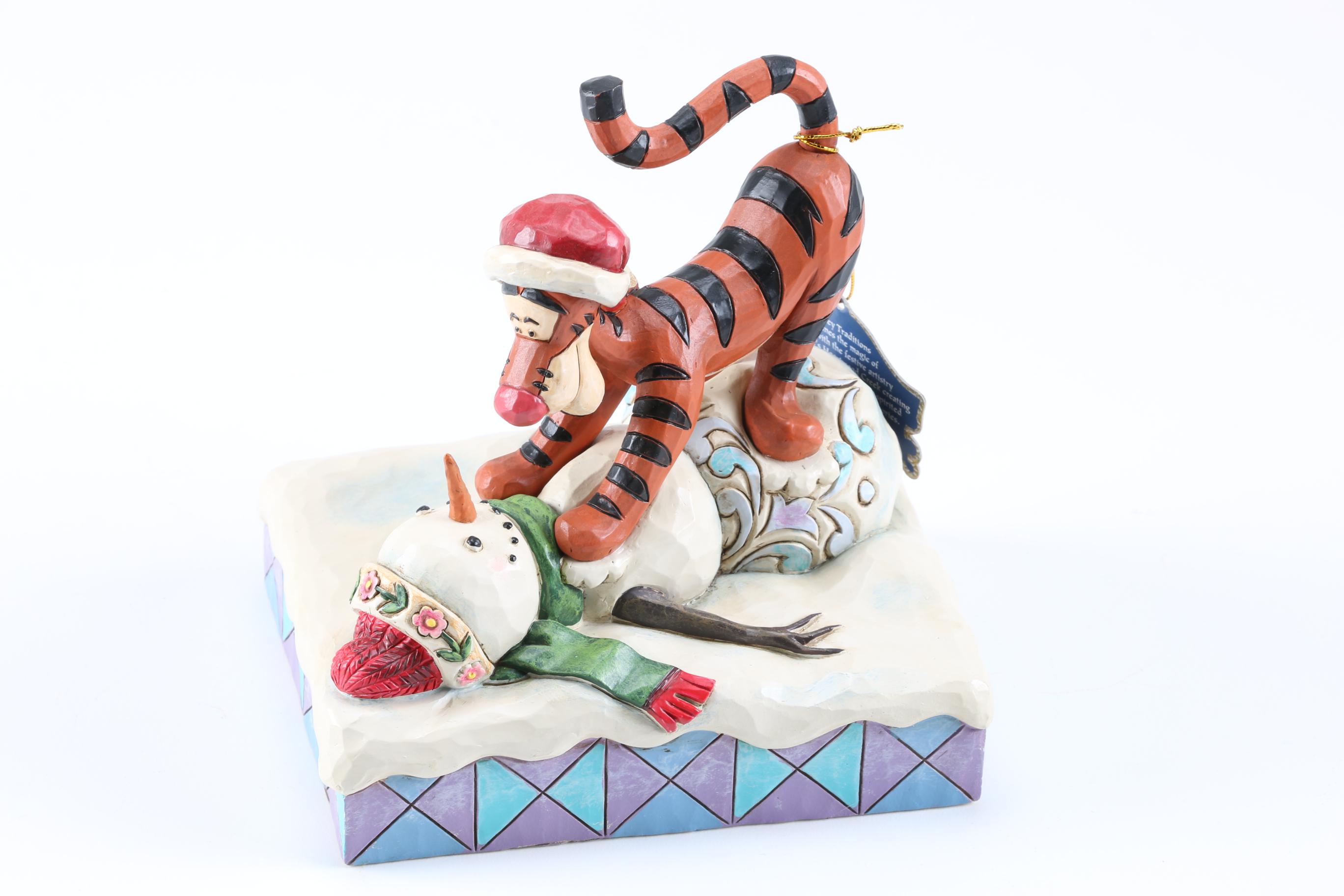 Collection of Disney Christmas Figures Including Ornaments