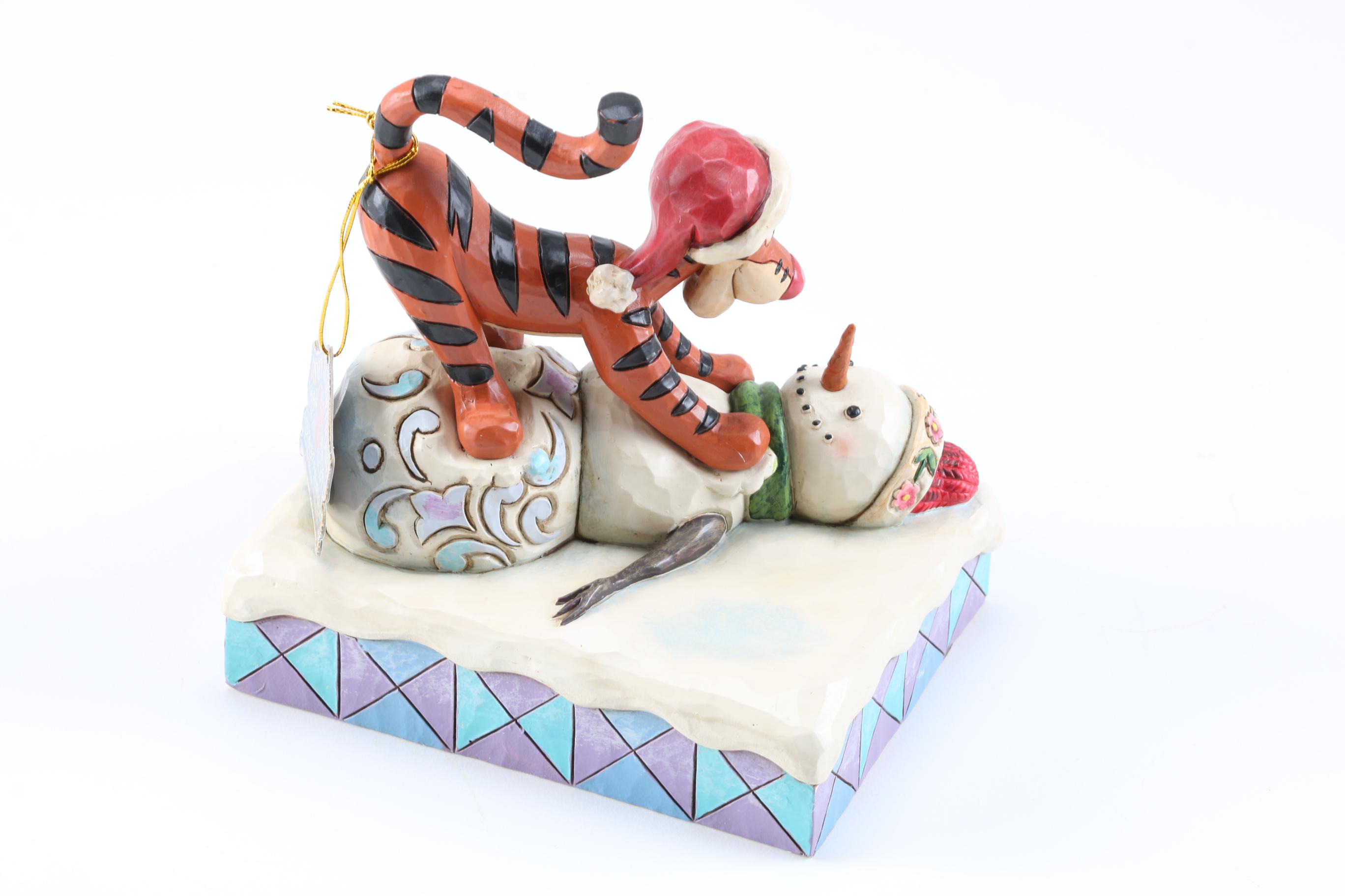 Collection of Disney Christmas Figures Including Ornaments