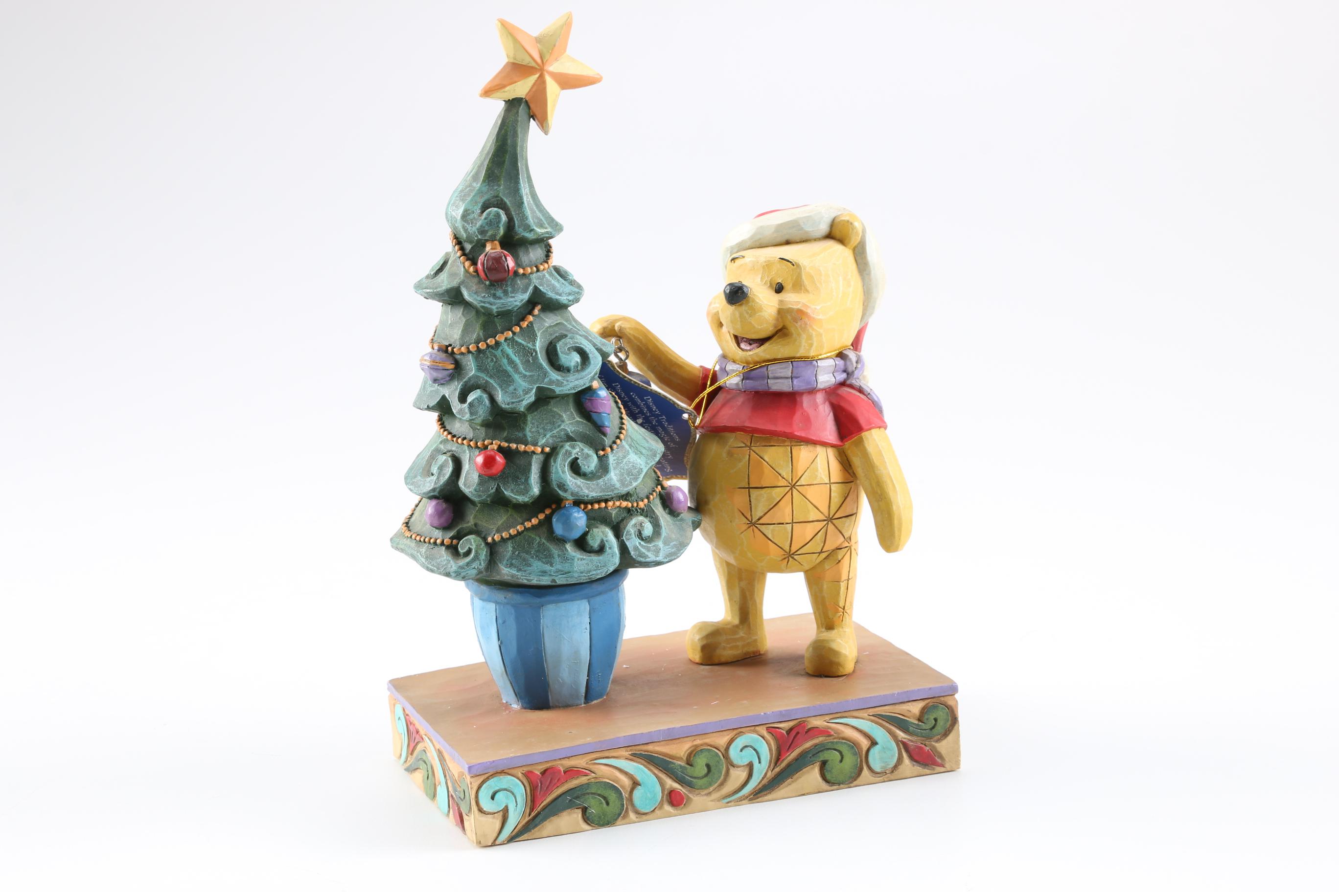 Collection of Disney Christmas Figures Including Ornaments