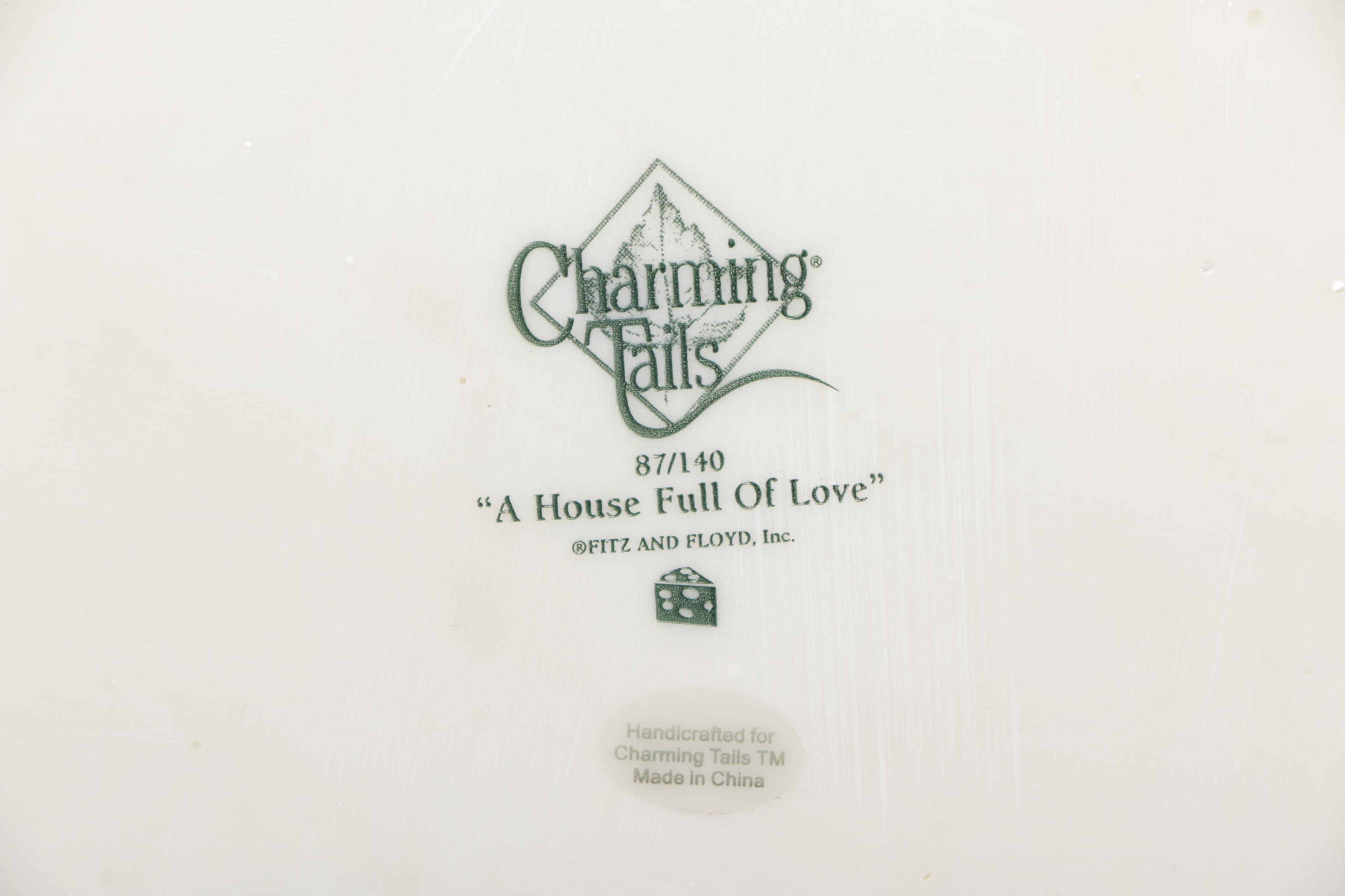 Pair of "A House Full Of Love" Decor from Fitz and Floyd's "Charming Tails"