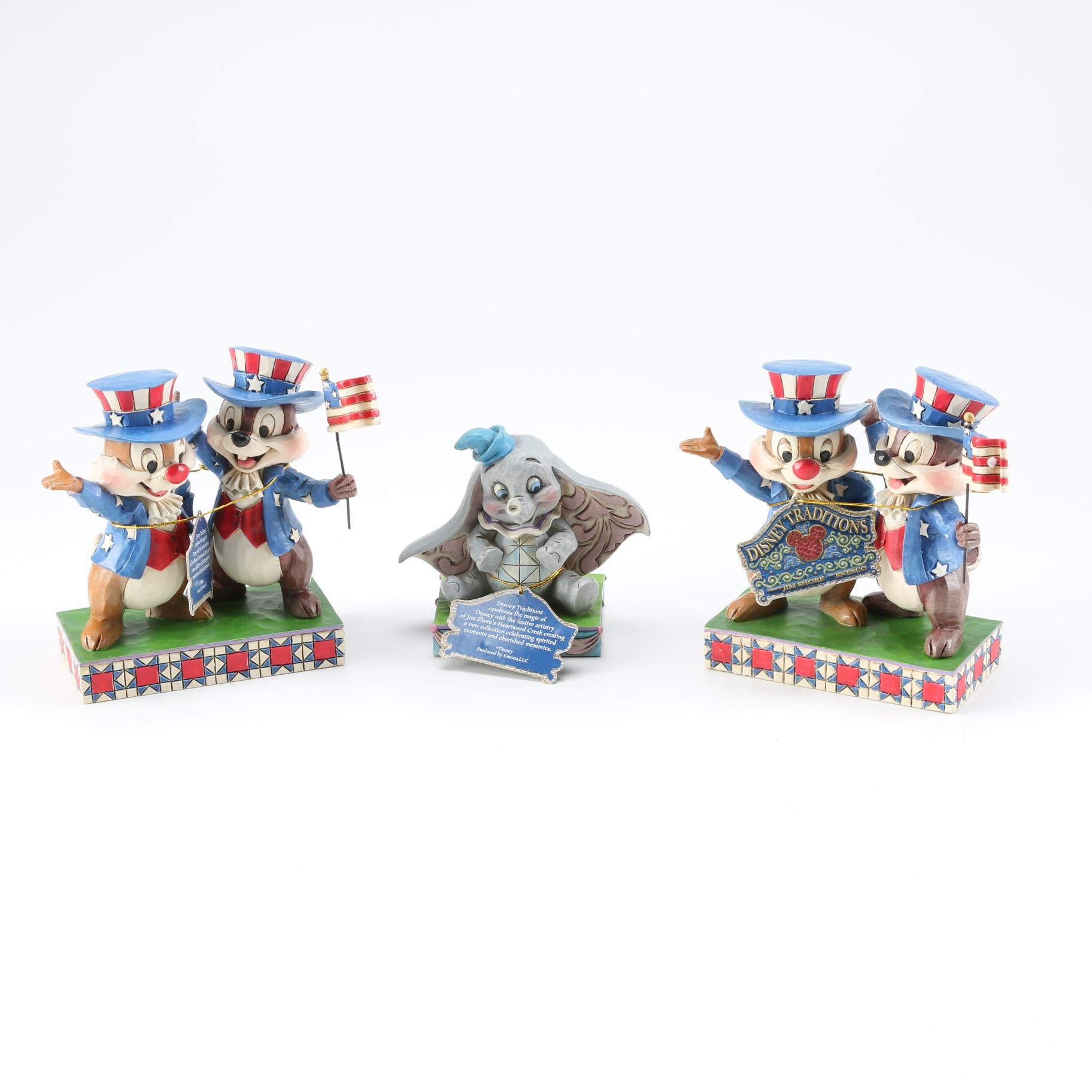 Enesco "Disney Traditions Showcase Collection" Figurines Including Dumbo