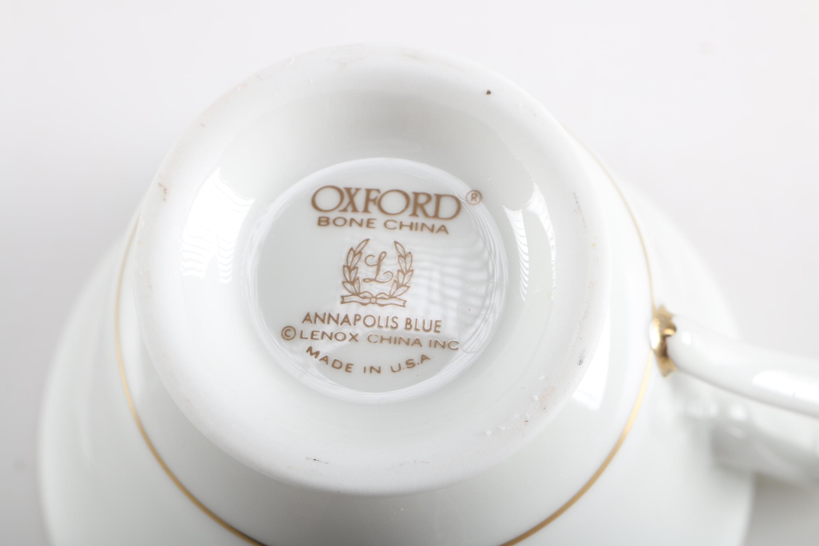 Set of Lenox "Annapolis Blue" Bone China