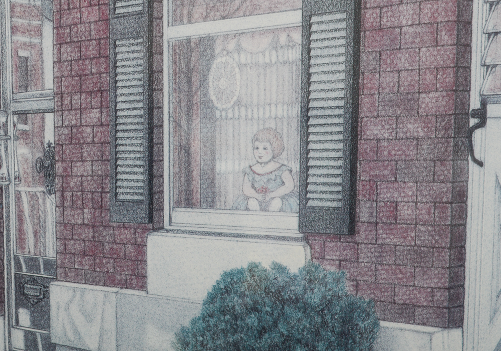 Mark Reynolds Limited Edition Offset Lithograph "Neighborhood Street Scene"