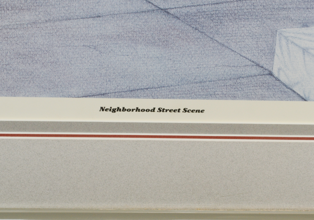 Mark Reynolds Limited Edition Offset Lithograph "Neighborhood Street Scene"
