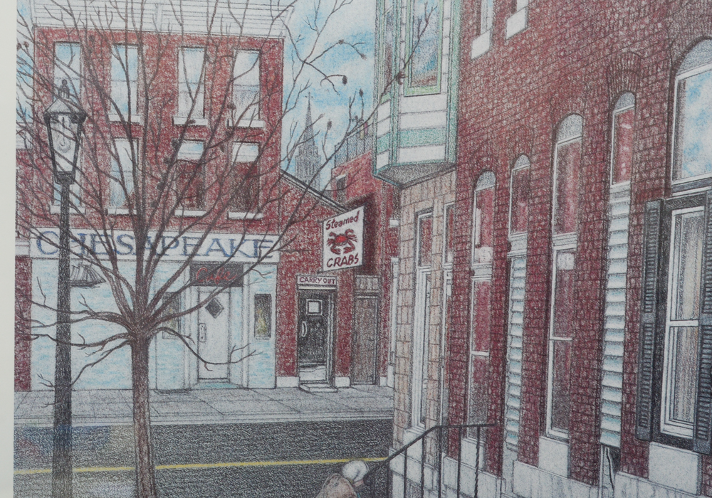 Mark Reynolds Limited Edition Offset Lithograph "Neighborhood Street Scene"