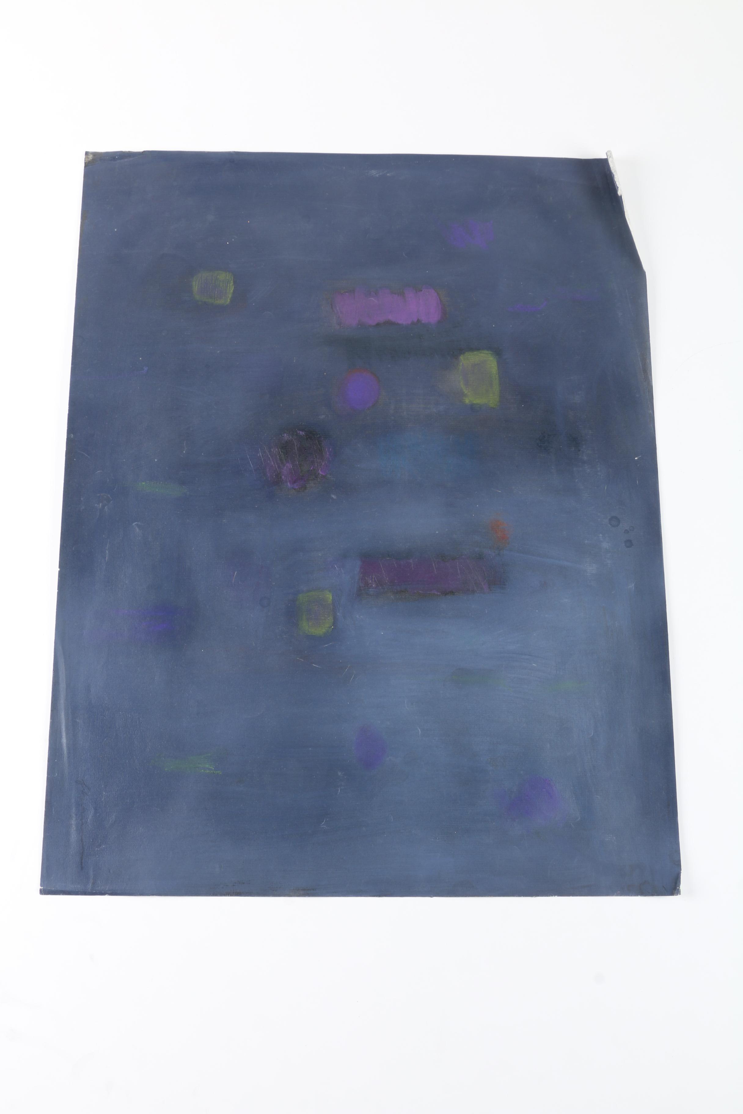 F. Bronner Acrylic on Paper and Oil on Board With Additional Painting