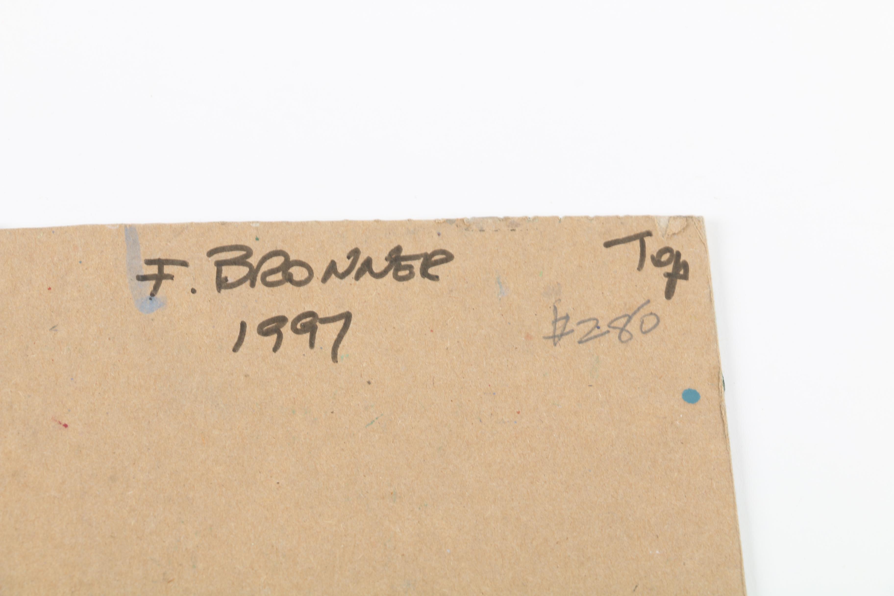 F. Bronner Acrylic on Paper and Oil on Board With Additional Painting