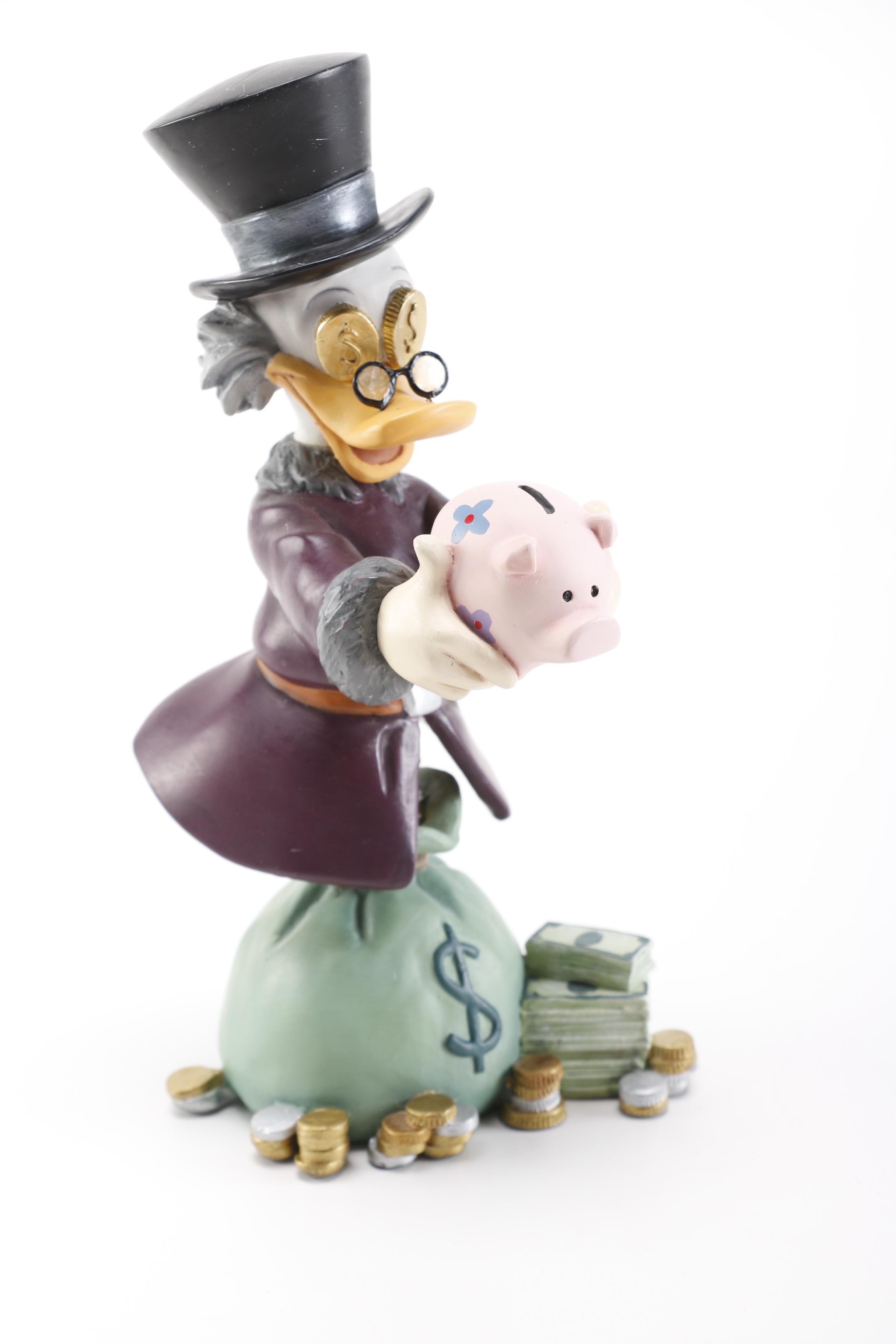Walt Disney Figurines Including "Scrooge McDuck"