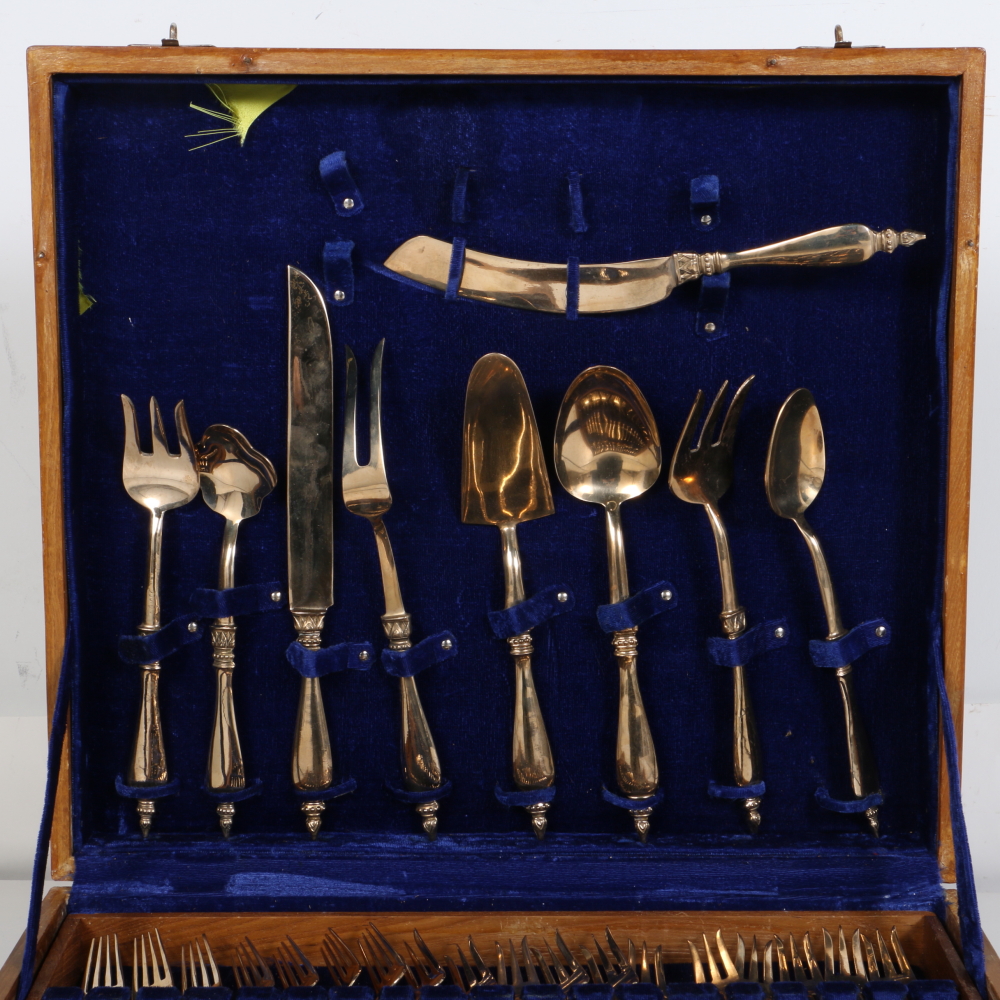 Gold Tone Flatware Set