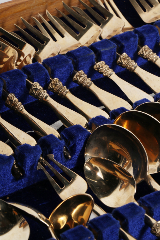 Gold Tone Flatware Set