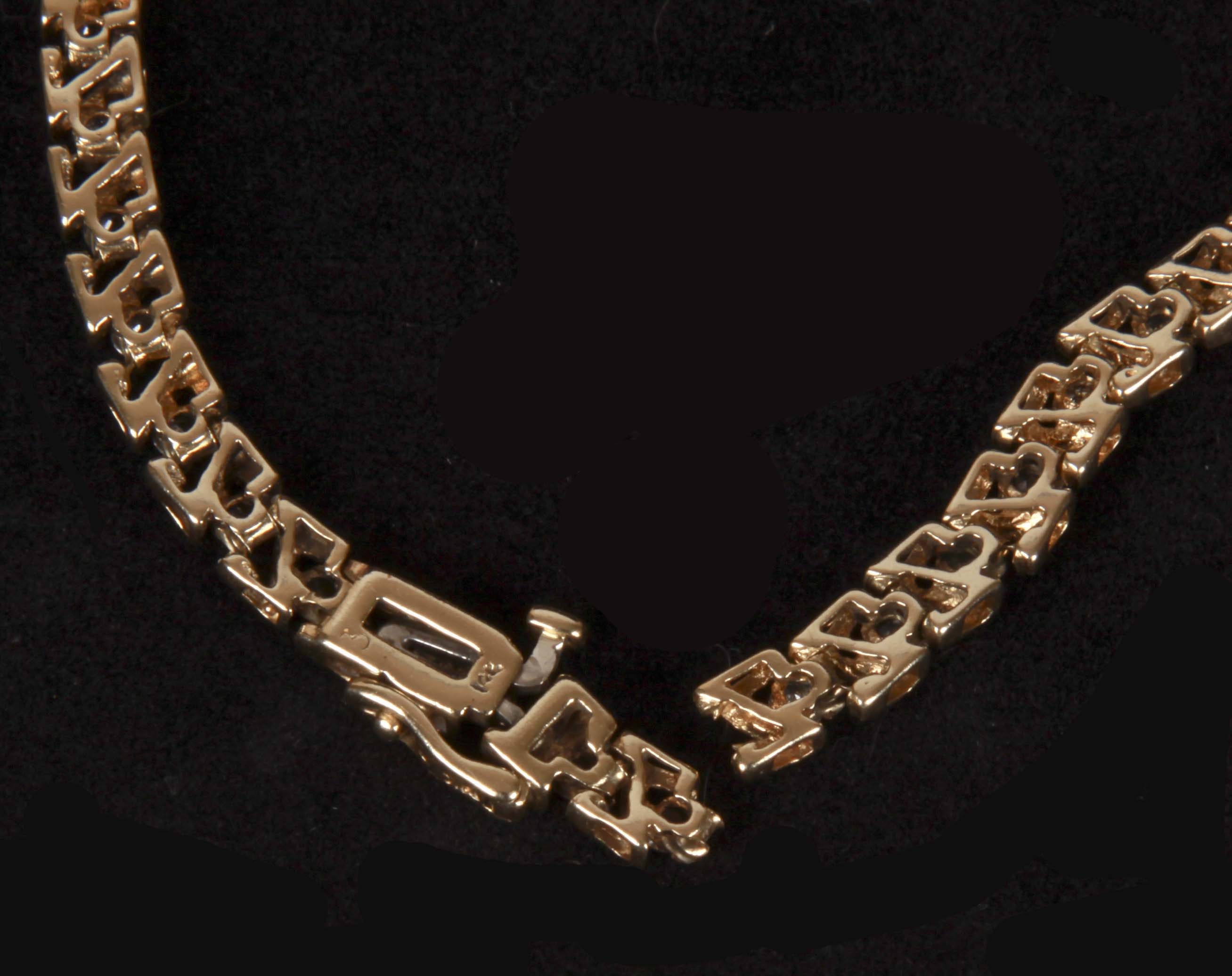 Damaged 14K Yellow Gold Diamond Bracelet