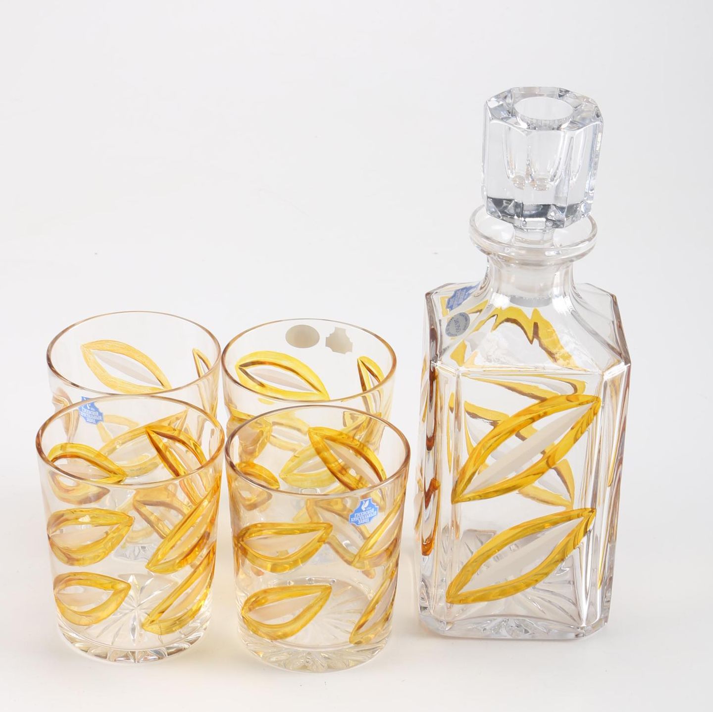 Russian Crystal Decanter Set