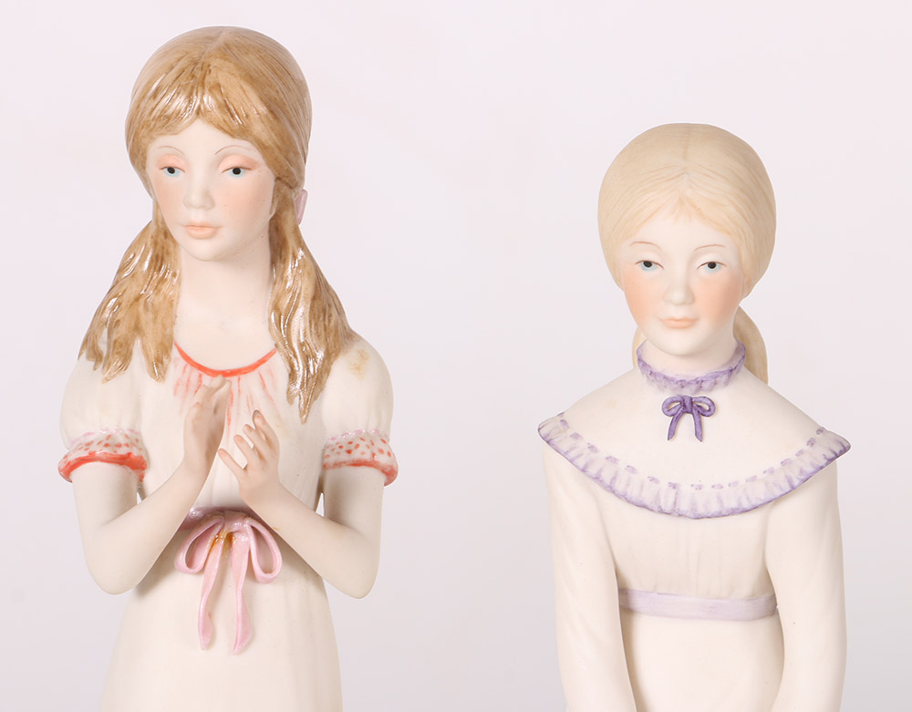 Cybis "Edith" and "Allegra" Porcelain Figurines