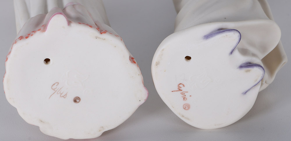Cybis "Edith" and "Allegra" Porcelain Figurines