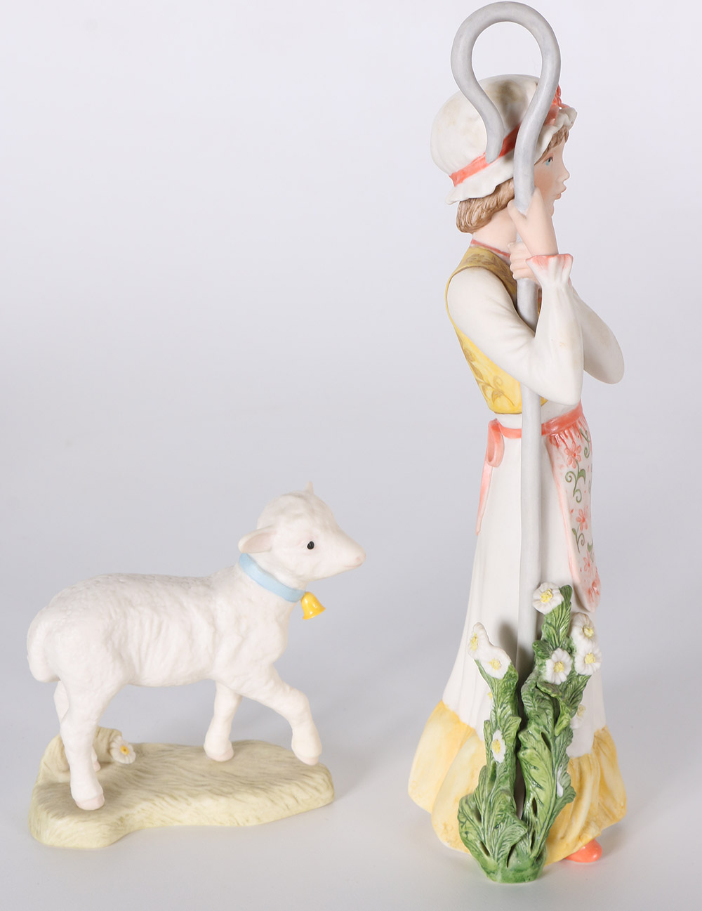 Cybis "Little Bo Peep" and "Lamb Mandy" Porcelain Figurines