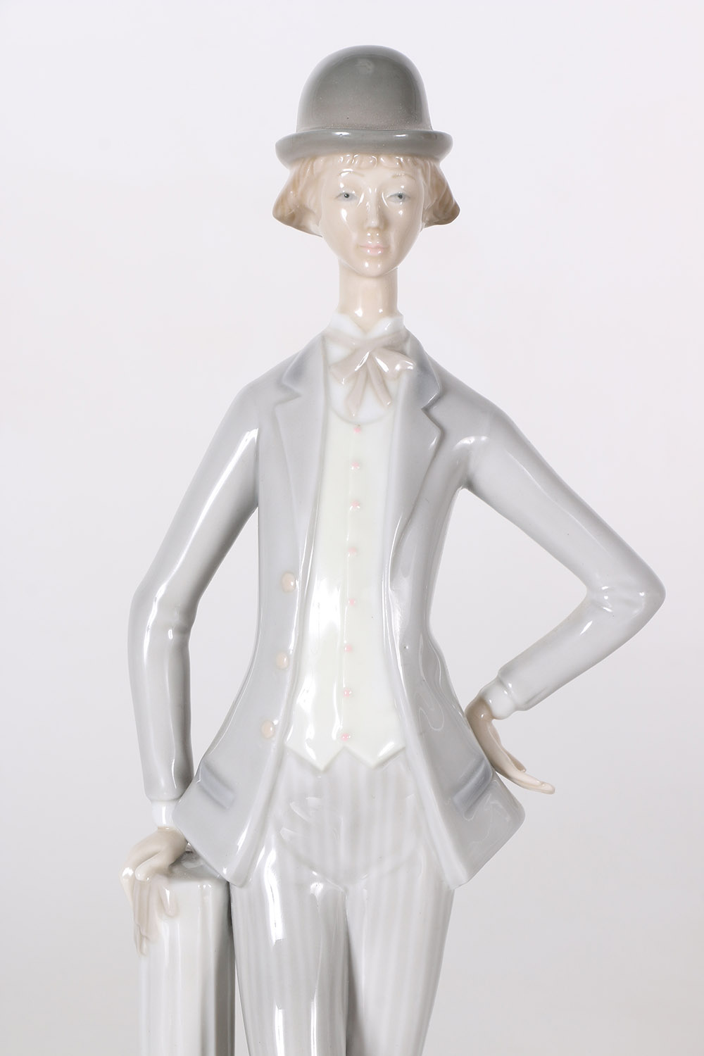 Lladró "Boy with Bowler" Porcelain Figurine