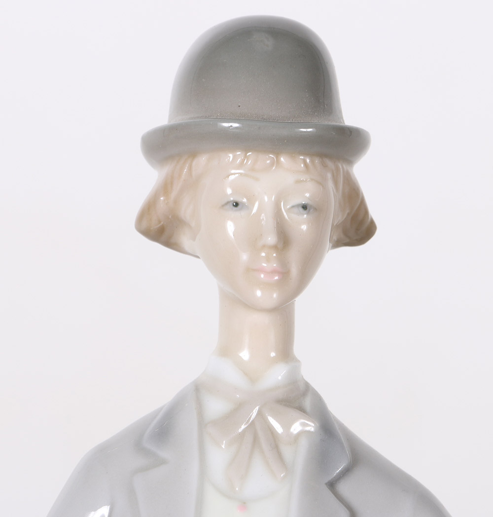 Lladró "Boy with Bowler" Porcelain Figurine