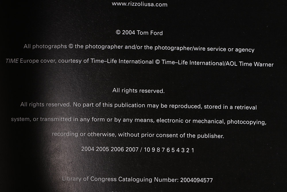 2004 Autographed "Tom Ford" Book