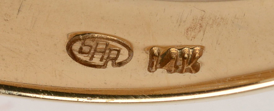 Men's 14K Yellow Gold Cubic Zirconia Ring