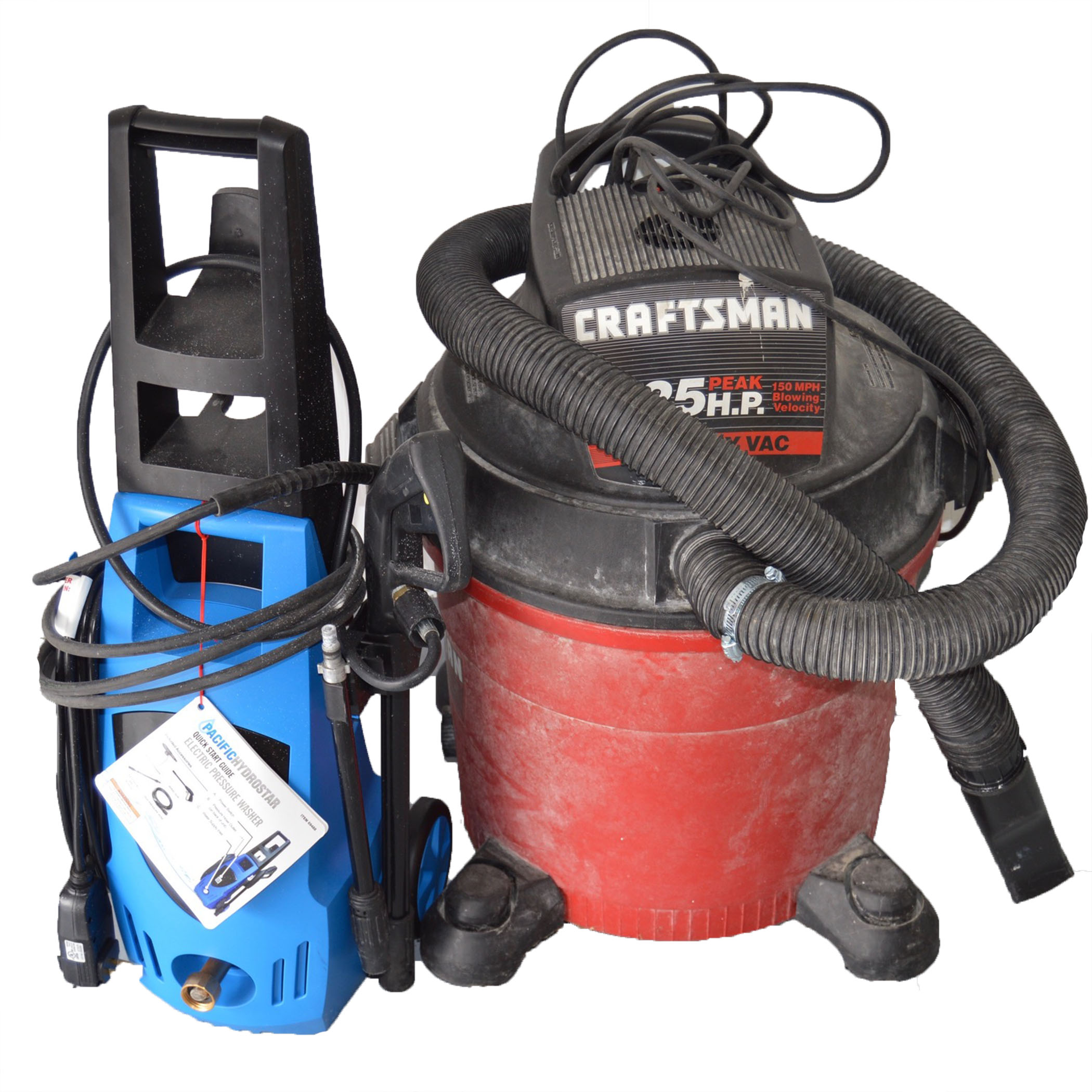 Pressure Washer by Pacific Hydrostar and Craftsman Shop Vac