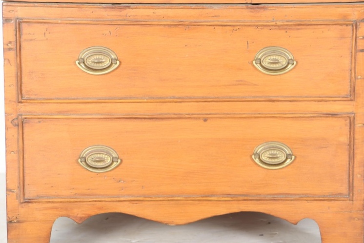 19th Century Pine Commode in the Form of Chest of Drawers