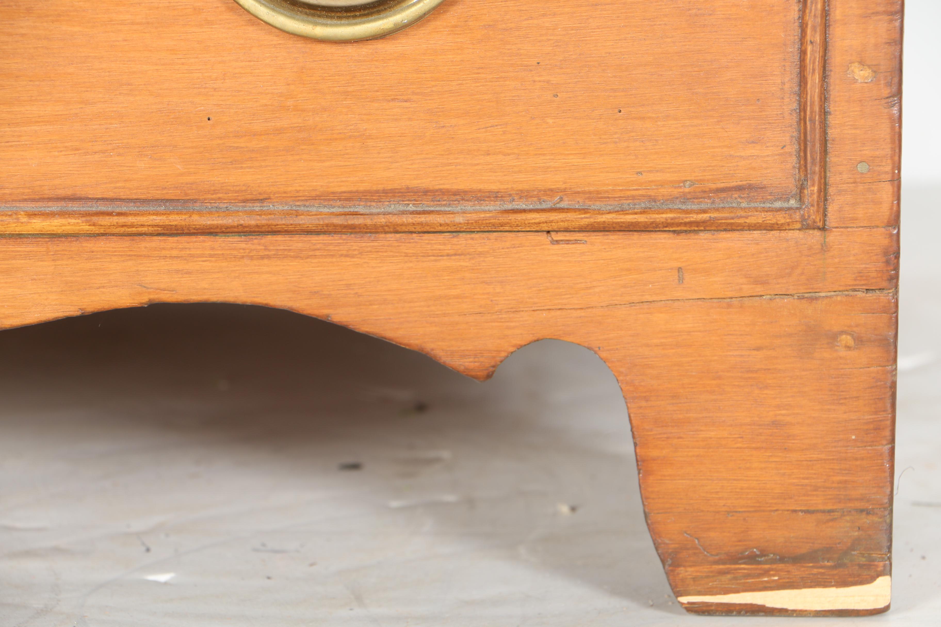 19th Century Pine Commode in the Form of Chest of Drawers