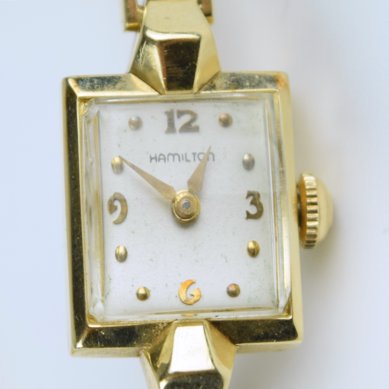 Women's 1956 Vintage 14K Yellow Gold Hamilton Watch Bracelet