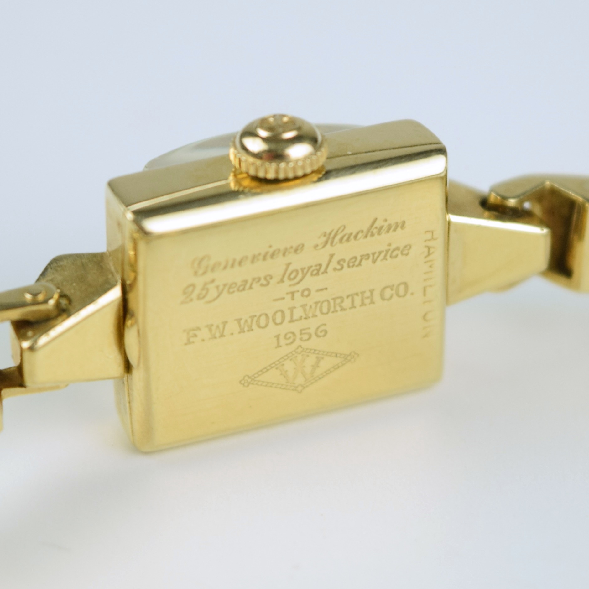 Women's 1956 Vintage 14K Yellow Gold Hamilton Watch Bracelet